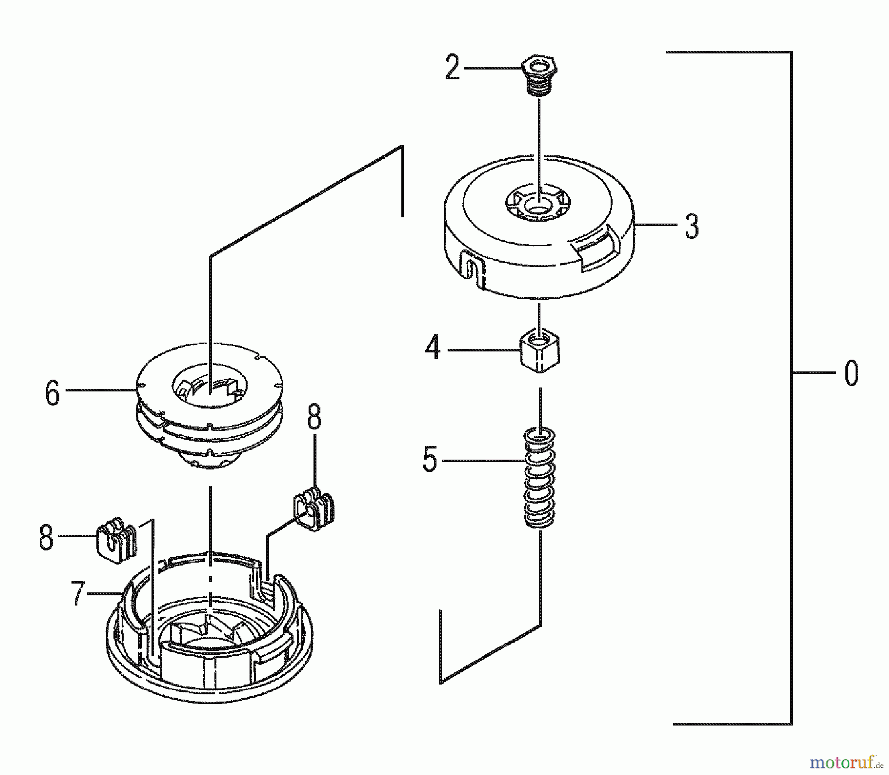 Tanaka Trimmer, Motorsensen TBC-2501H - Tanaka Grass Trimmer (SN: C263177 - C263752) Cutting Head
