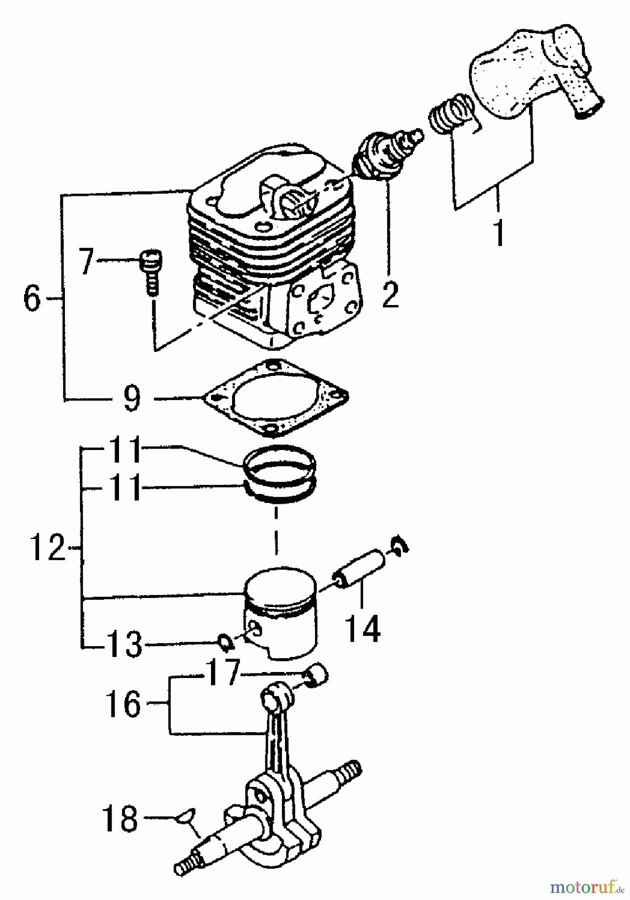 Tanaka Trimmer, Motorsensen TBC-2510 - Tanaka Grass Trimmer Engine / Cylinder, Piston, Crankshaft
