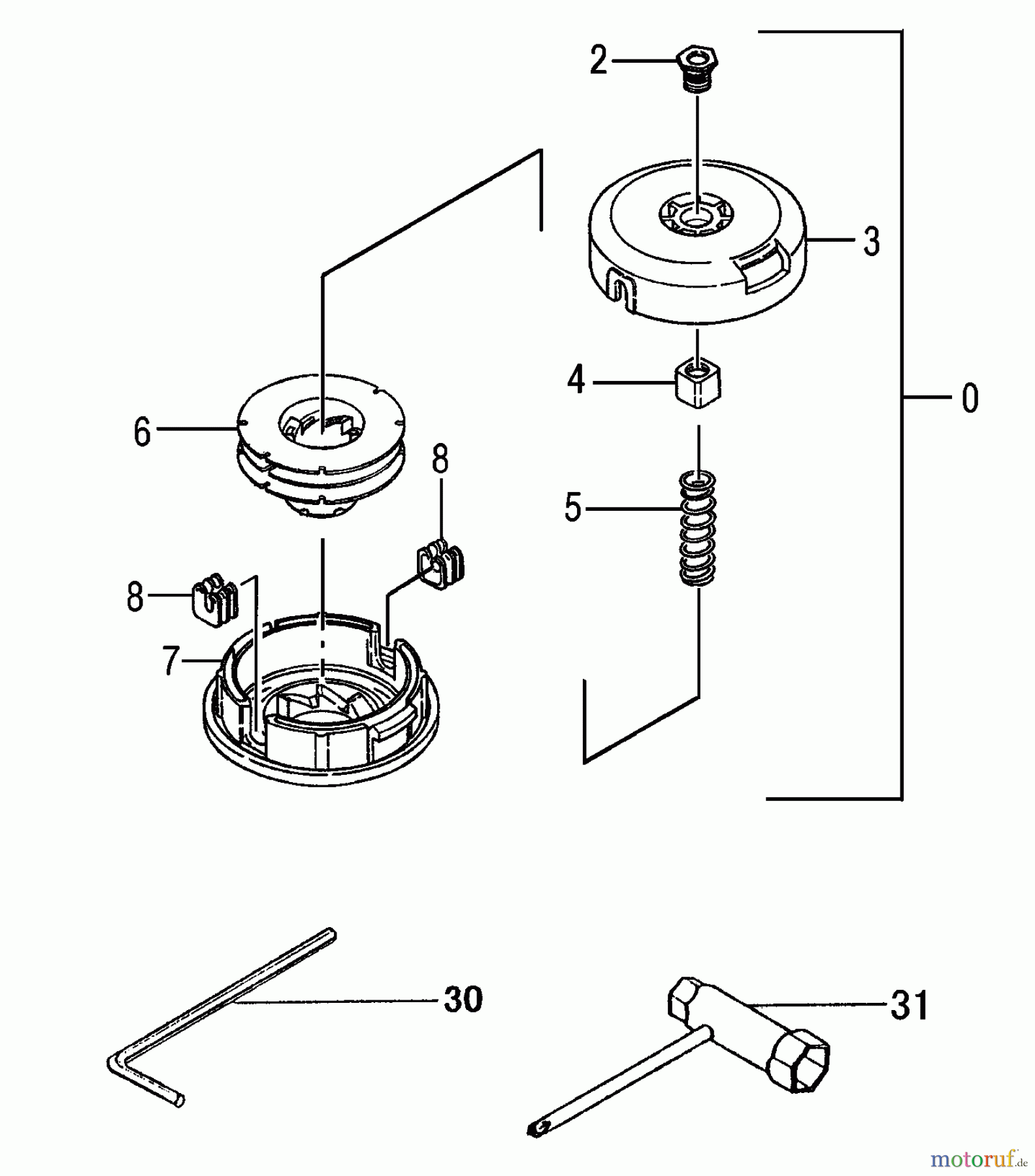 Tanaka Trimmer, Motorsensen TBC-255PF - Tanaka Grass Trimmer Cutting Head & Tools