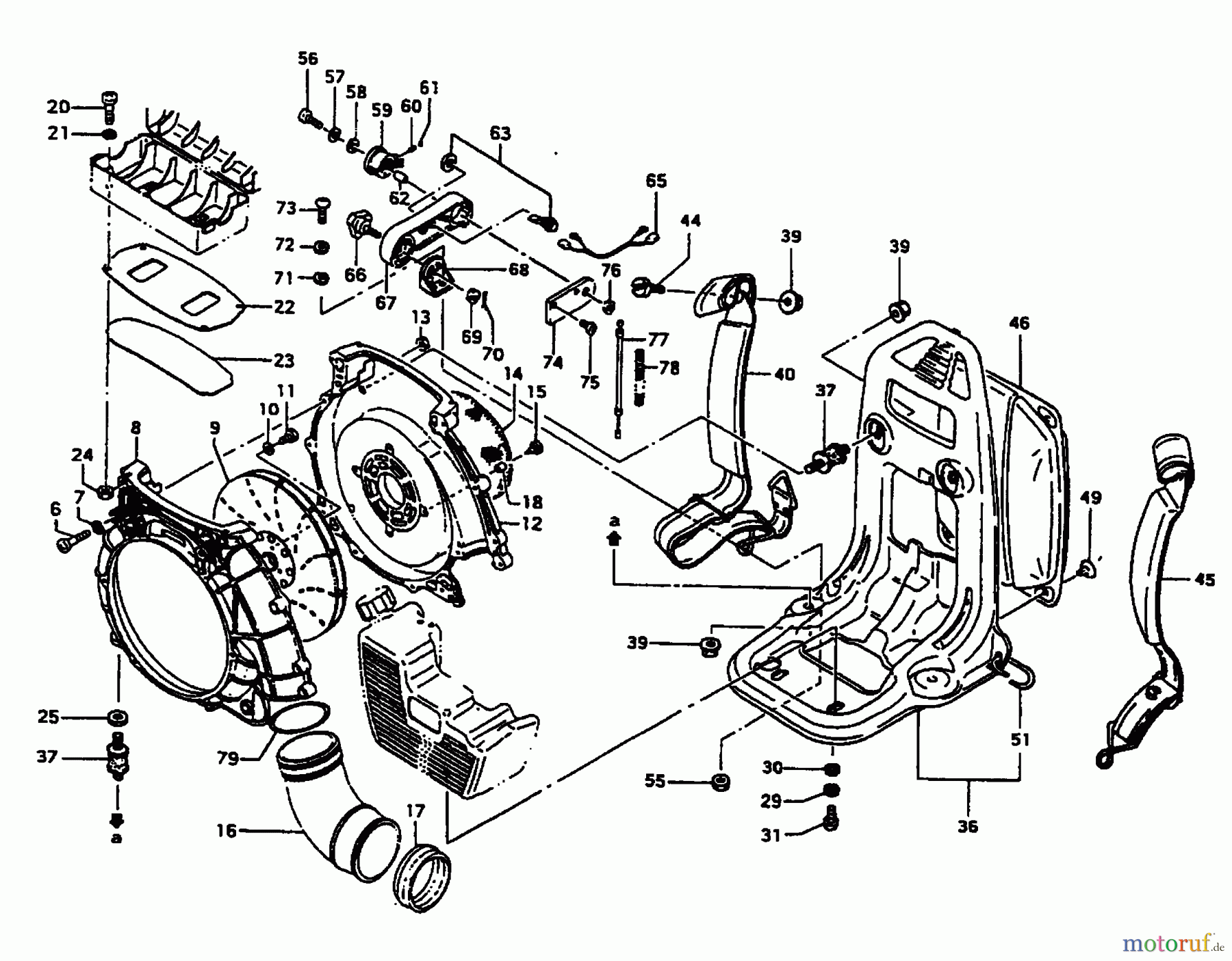  Tanaka Blasgeräte, Sauger, Häcksler, Mulchgeräte TBL-505 - Tanaka Backpack Blower Main Body, Throttle, Harness