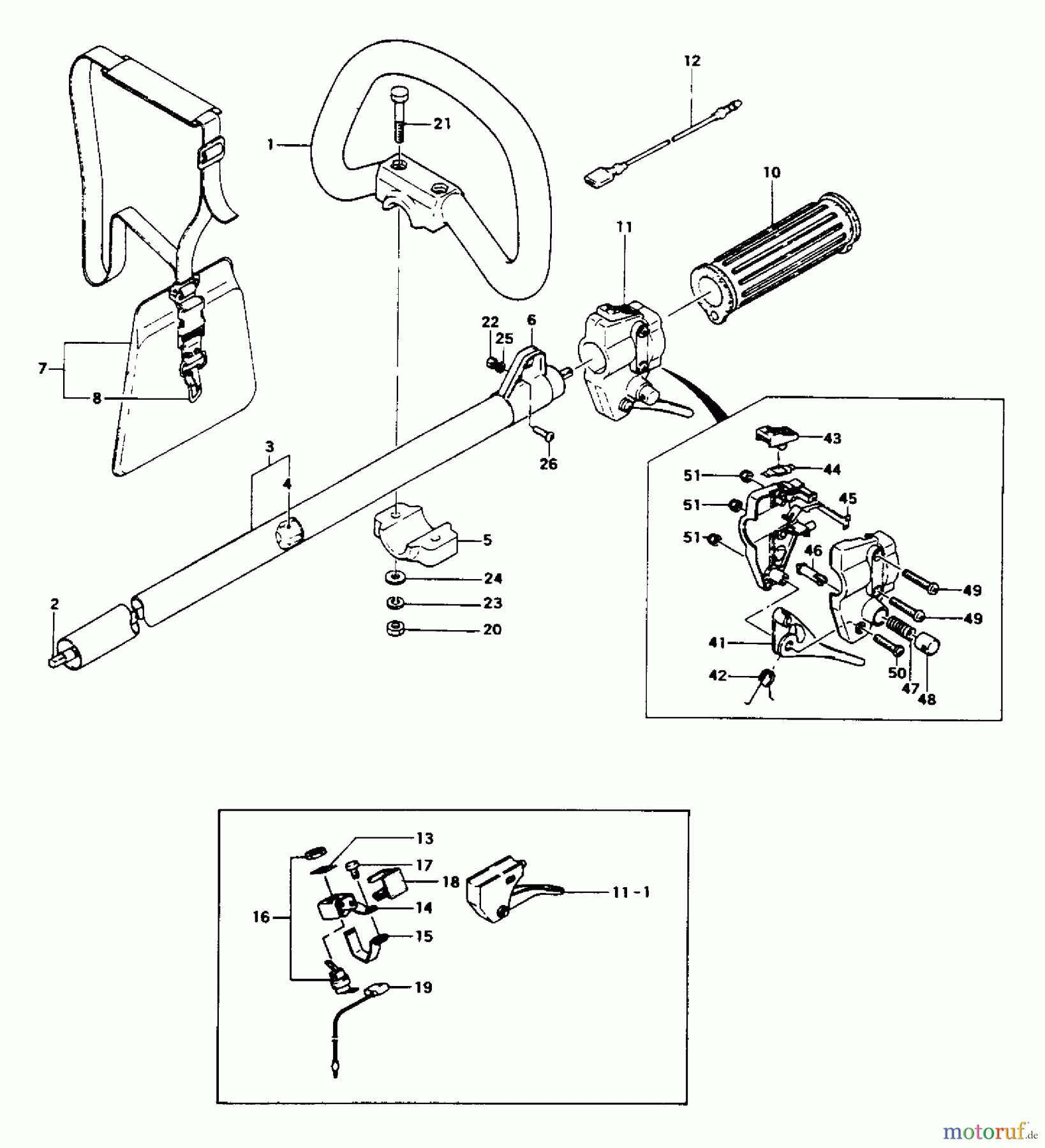 Tanaka Trimmer, Motorsensen TBC-262 - Tanaka Brush Cutter Handle