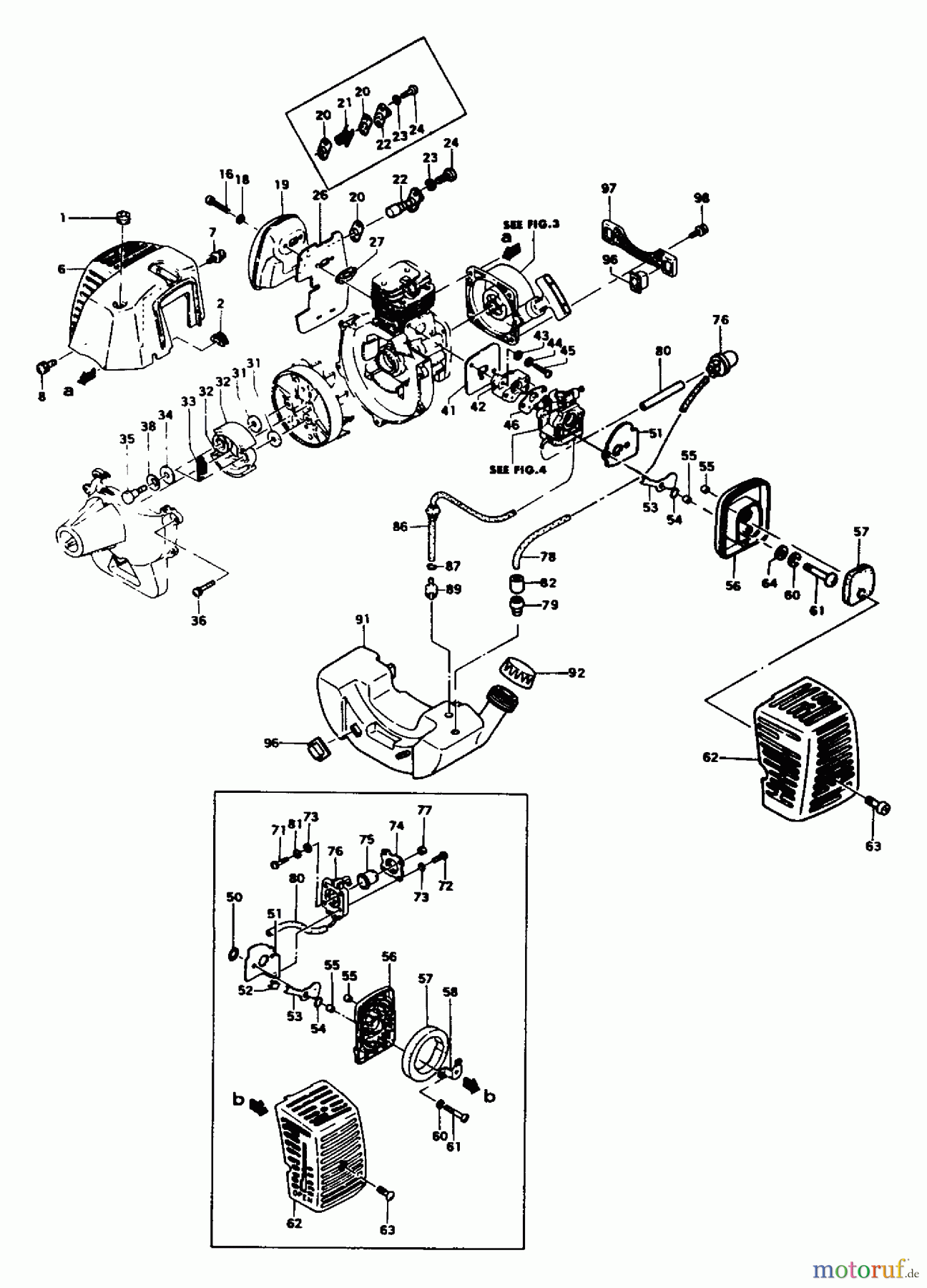 Tanaka Trimmer, Motorsensen TBC-265SS - Tanaka Brush Cutter Engine Components