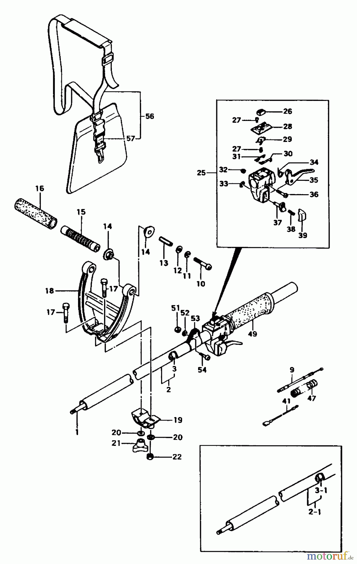 Tanaka Trimmer, Motorsensen TBC-265 - Tanaka Brush Cutter Handle