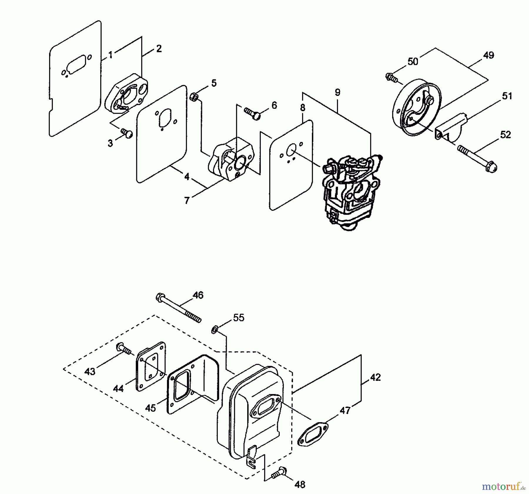  Tanaka Blasgeräte, Sauger, Häcksler, Mulchgeräte TBL-7600R - Tanaka Backpack Blower Carburetor & Muffler