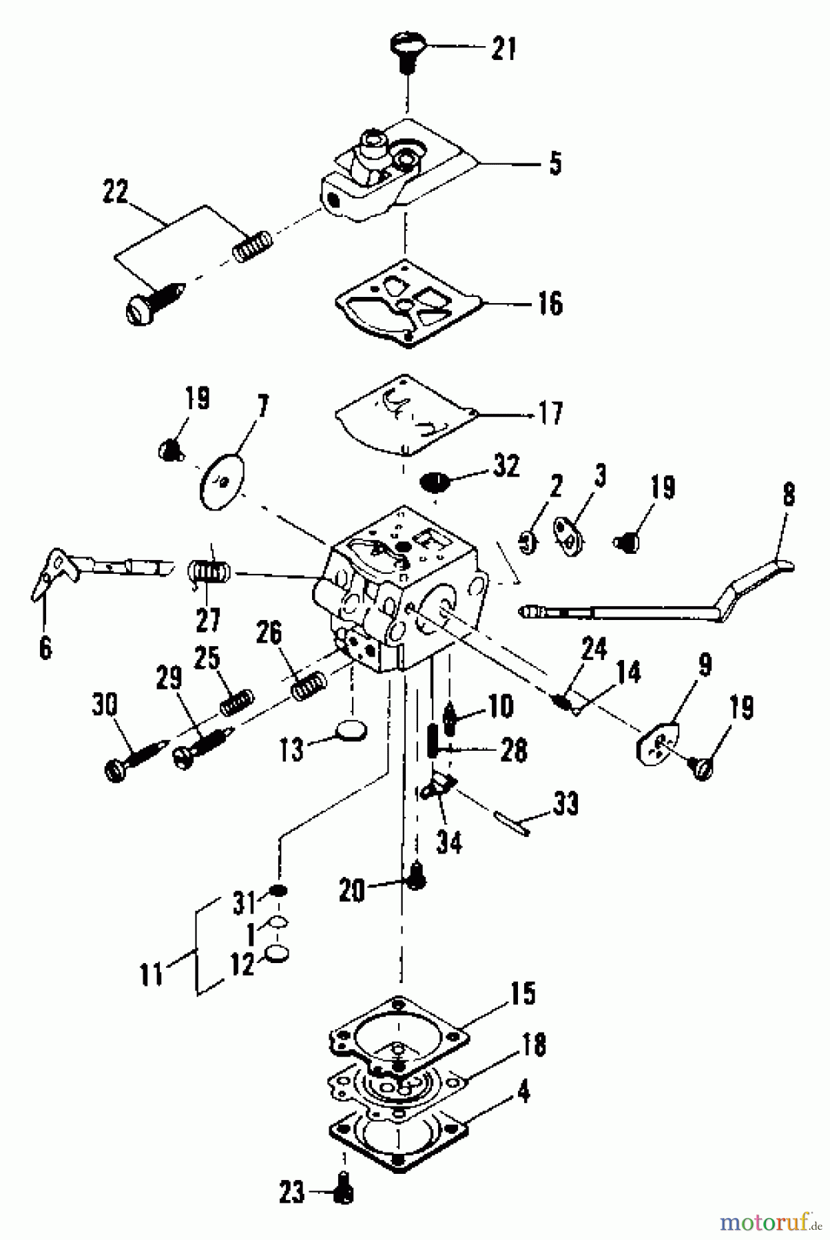 Tanaka Trimmer, Motorsensen TBC-2800 - Tanaka String Trimmer Carburetor Assembly
