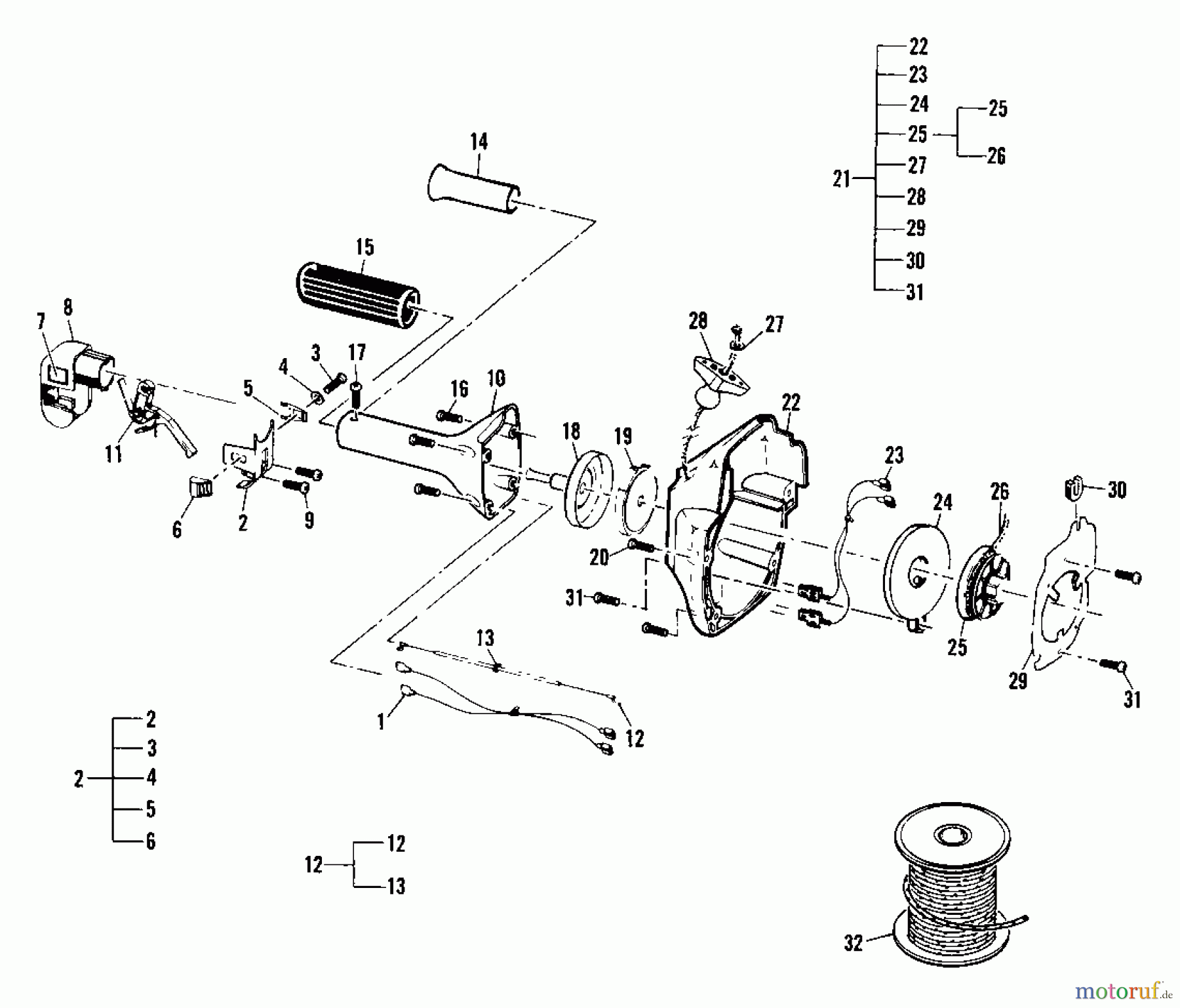 Tanaka Trimmer, Motorsensen TBC-2800 - Tanaka String Trimmer Starter Housing Assembly