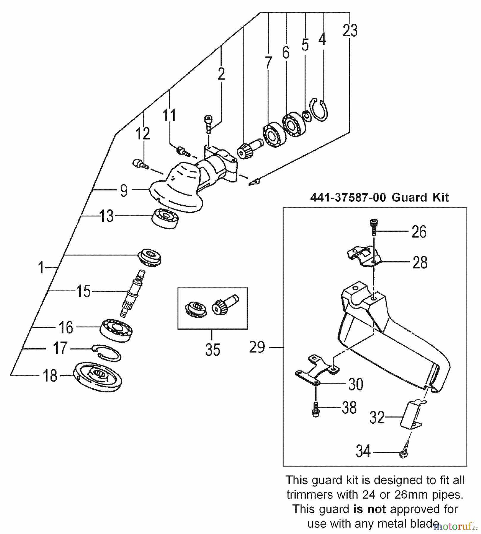  Tanaka Trimmer, Motorsensen TBC-280PF - Tanaka Grass Trimmer Gear Case & Safety Guard