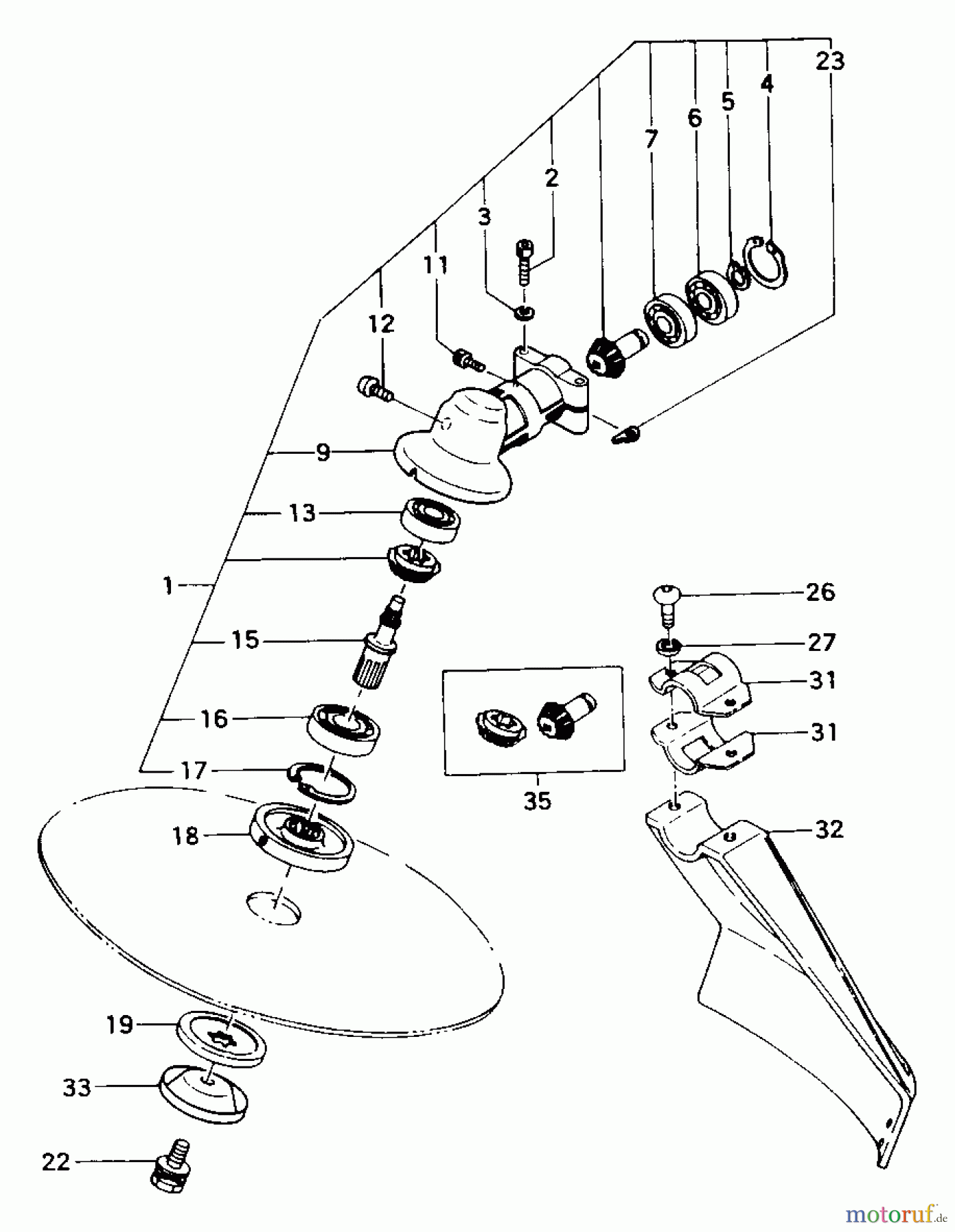 Tanaka Trimmer, Motorsensen TBC-300 - Tanaka Brush Cutter Gear Case