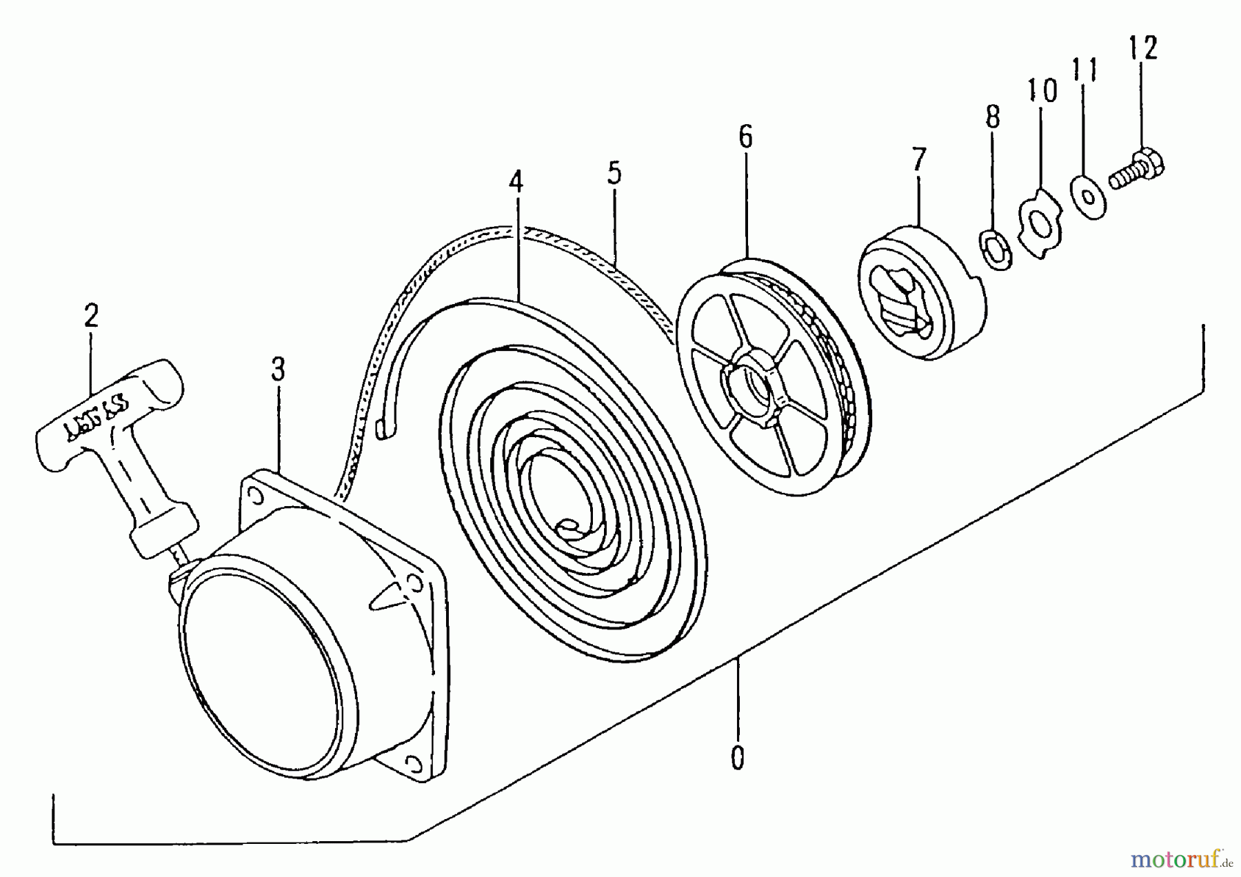  Tanaka Trimmer, Motorsensen TBC-300SDH - Tanaka Grass Trimmer / Brush Cutter Recoil Starter