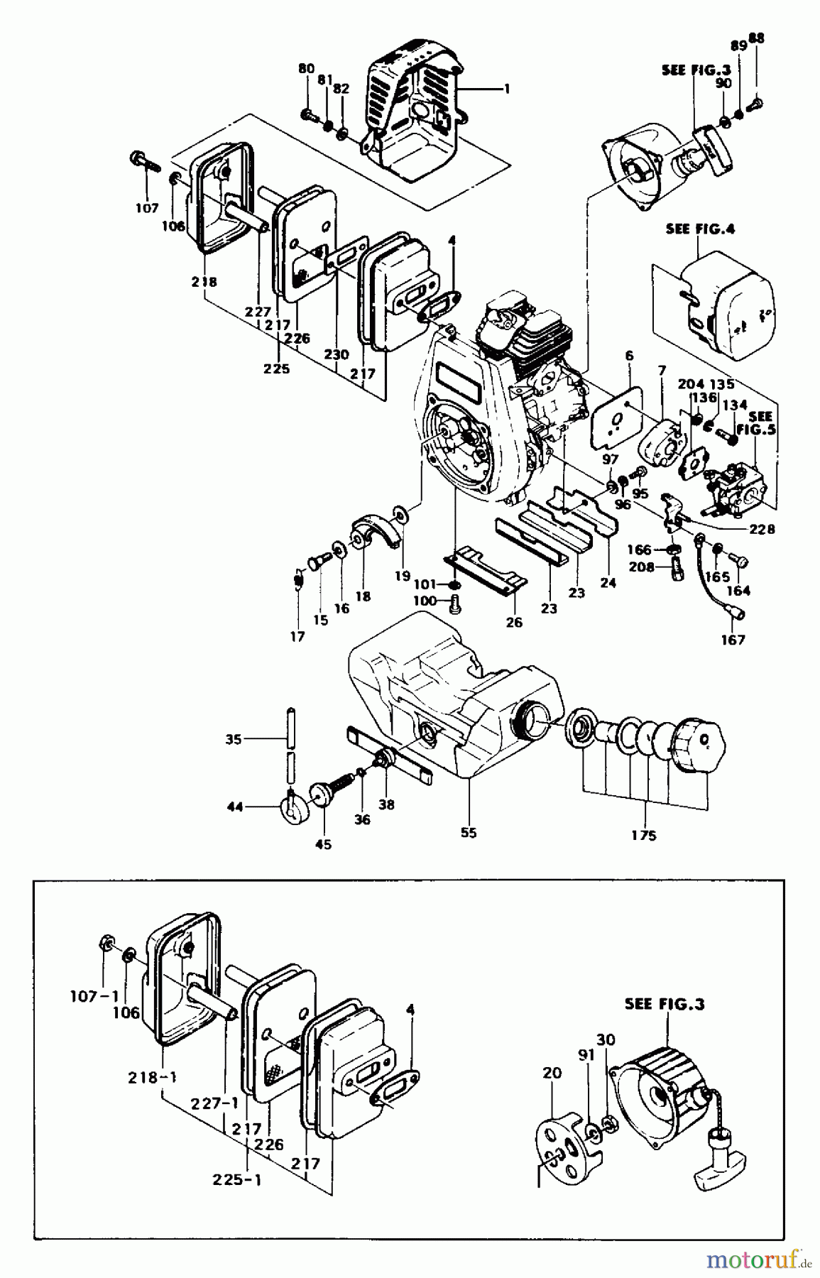 Tanaka Trimmer, Motorsensen TBC-325 - Tanaka Brush Cutter Engine Components