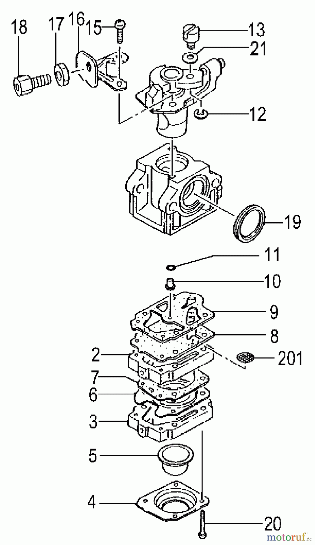 Tanaka Trimmer, Motorsensen TBC-340PF - Tanaka Grass Trimmer / Brush Cutter Carburetor