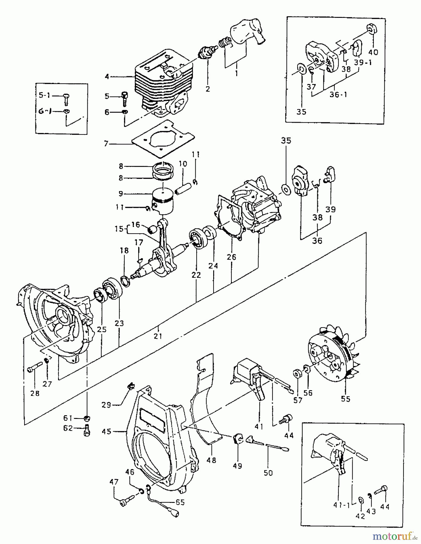 Tanaka Trimmer, Motorsensen TBC-355 - Tanaka Brush Cutter Engine