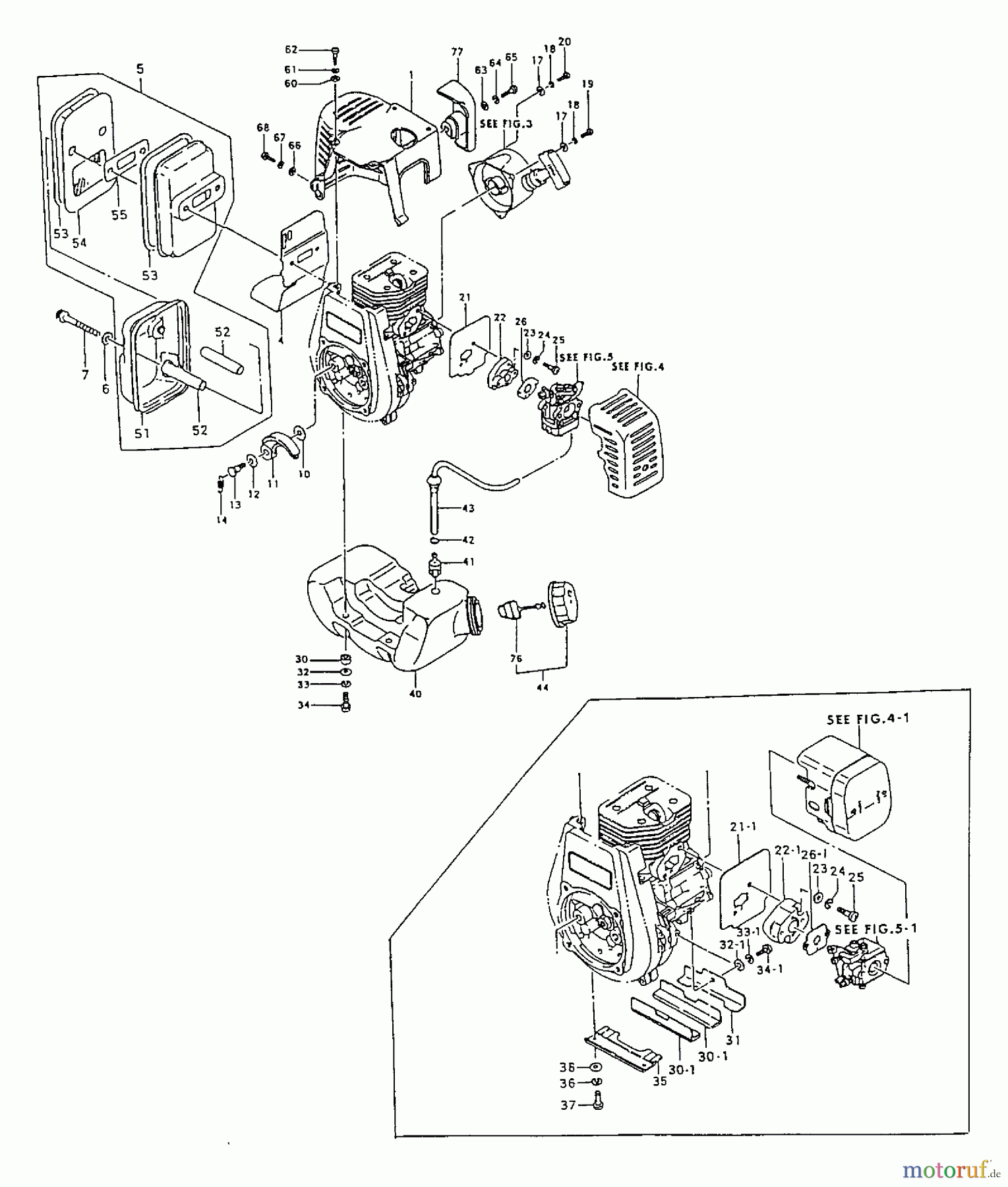 Tanaka Trimmer, Motorsensen TBC-355 - Tanaka Brush Cutter Engine Components