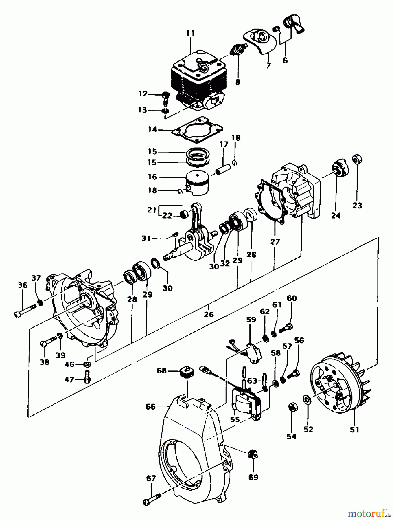  Tanaka Trimmer, Motorsensen TBC-400 - Tanaka Brush Cutter Engine