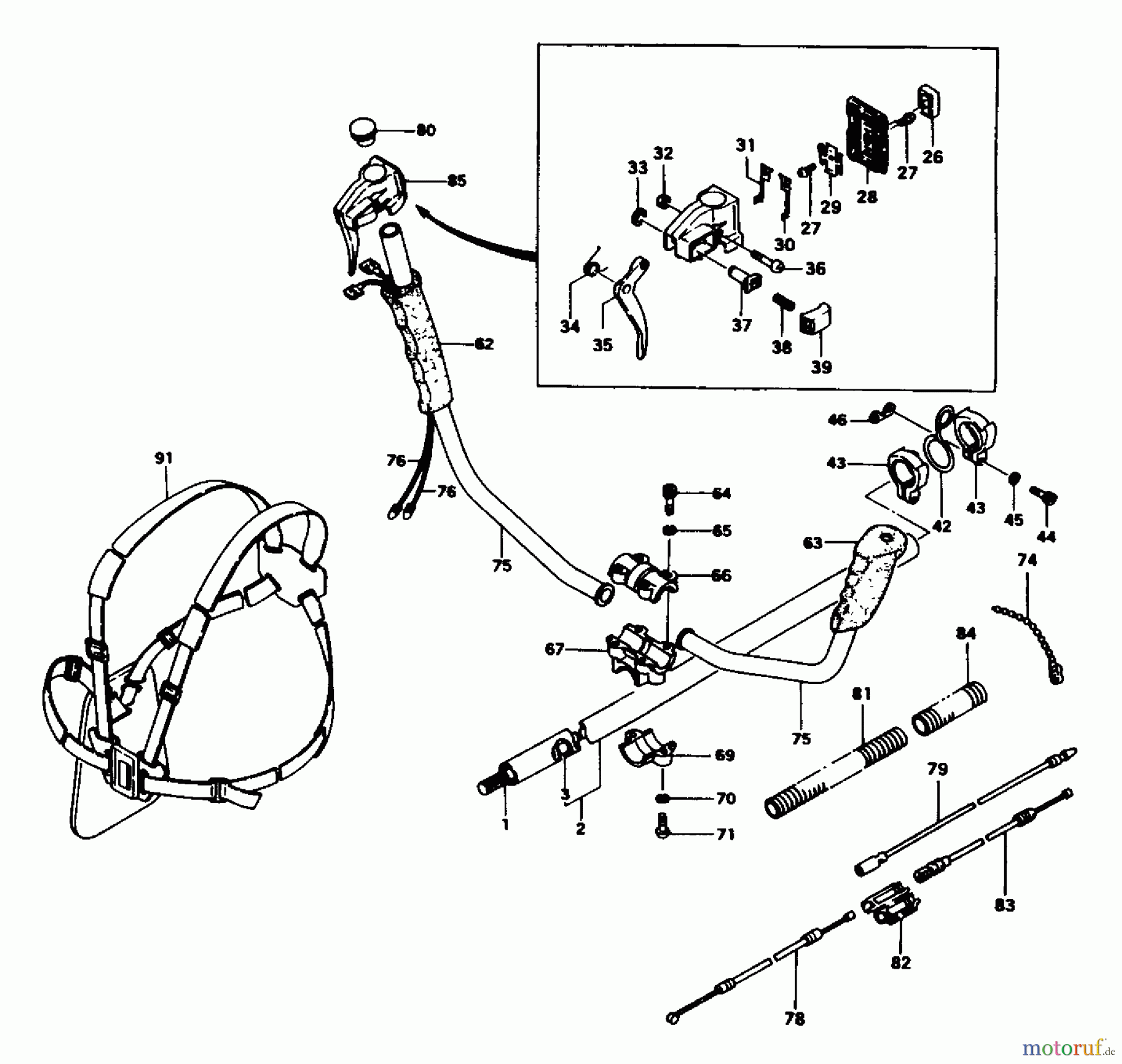  Tanaka Trimmer, Motorsensen TBC-400 - Tanaka Brush Cutter Handle