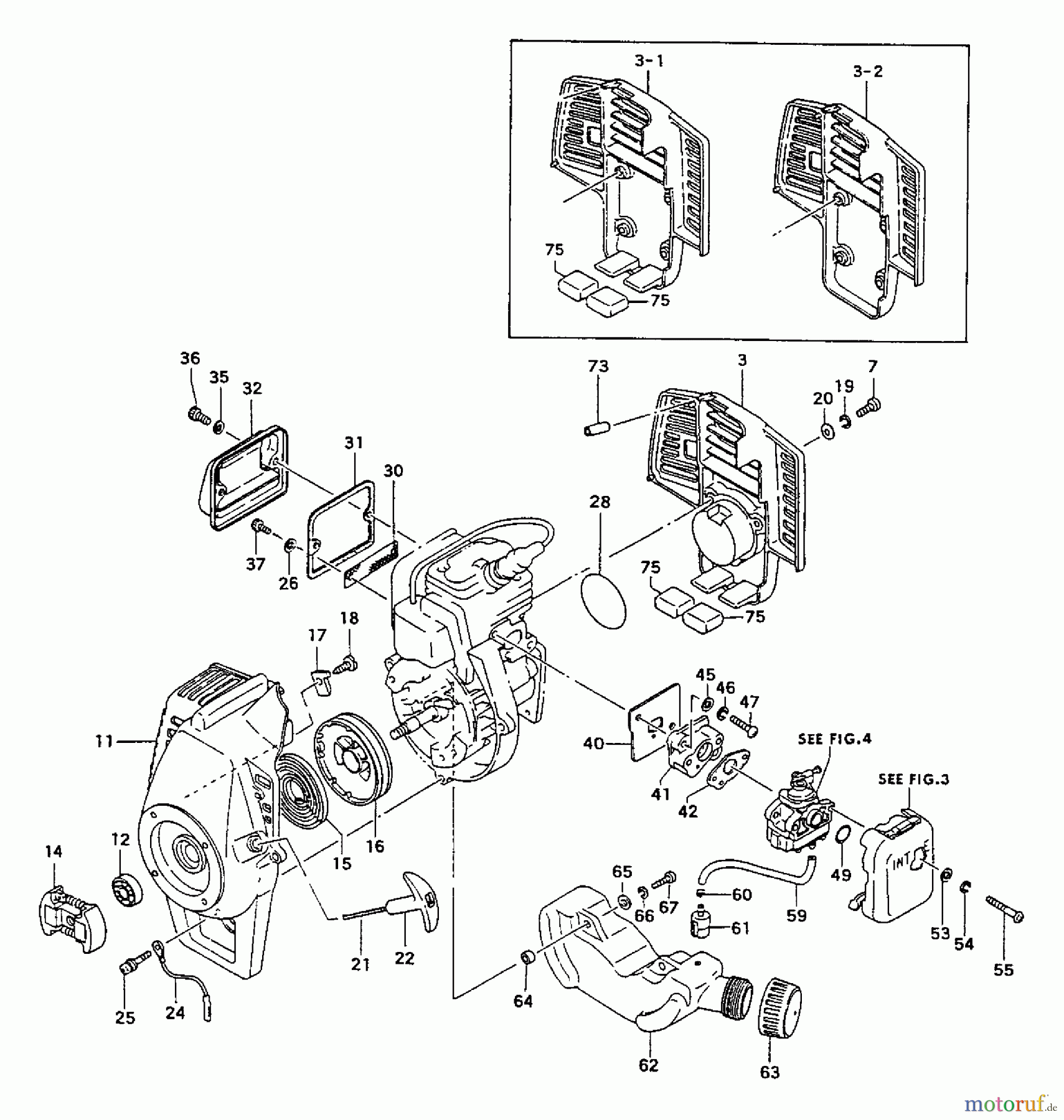 Tanaka Trimmer, Motorsensen TBC-4000 - Tanaka Brush Cutter Engine Components