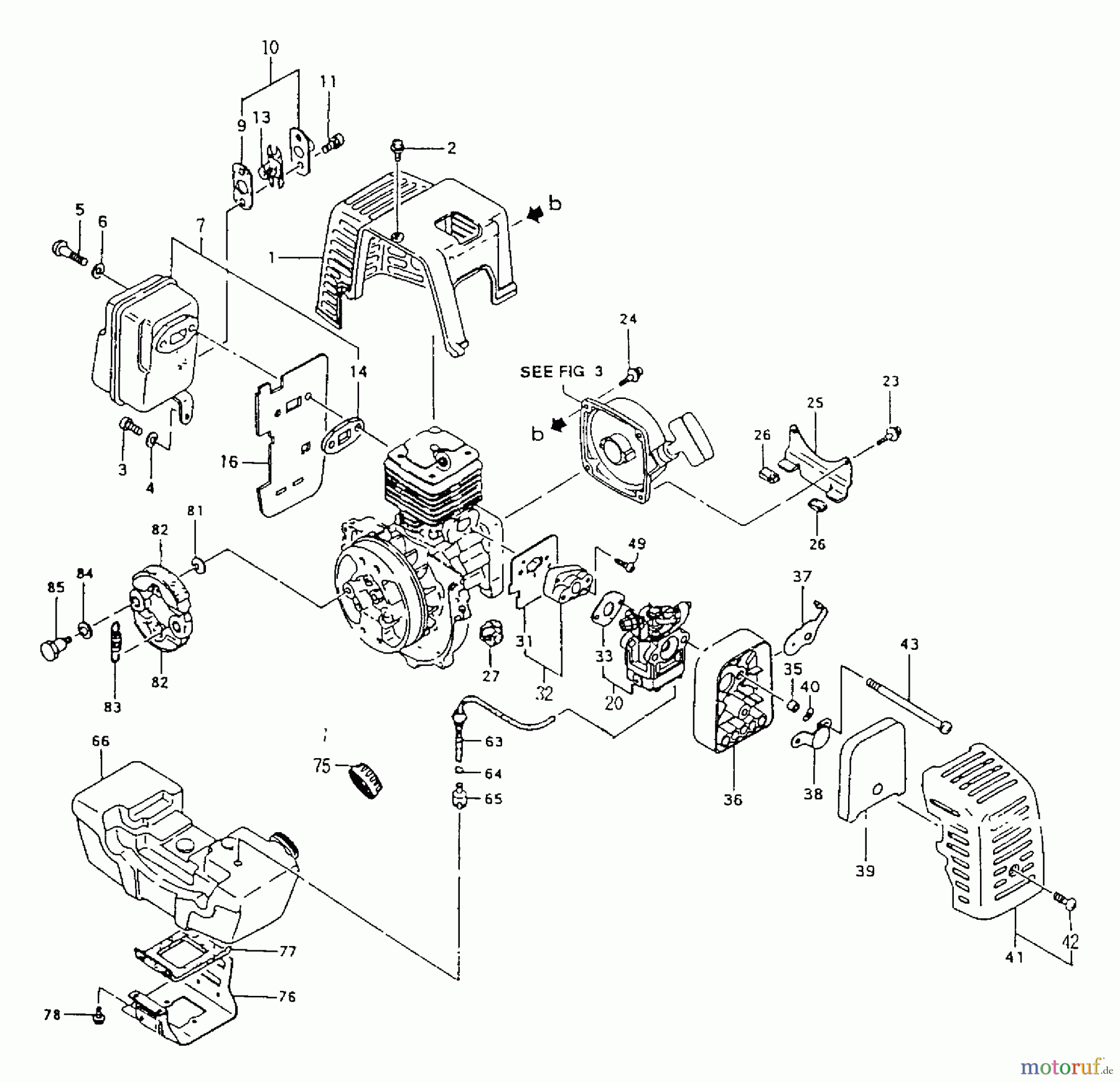 Tanaka Trimmer, Motorsensen TBC-4110 - Tanaka Brush Cutter Engine Components