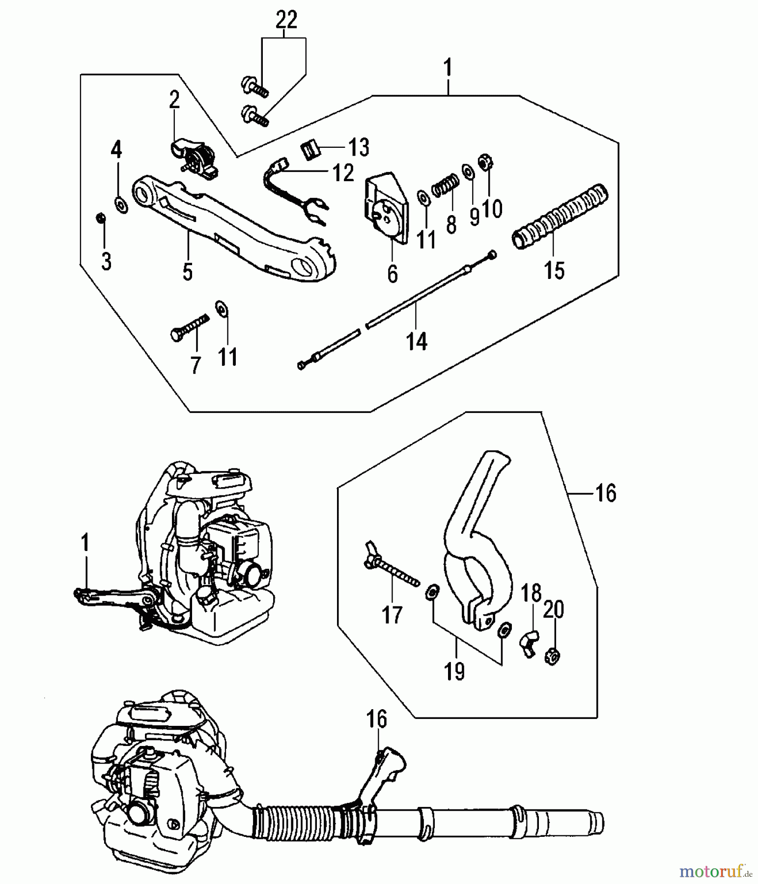 Tanaka Blasgeräte, Sauger, Häcksler, Mulchgeräte TBL-7800 - Tanaka Backpack Blower Throttle Lever - TBL-7800