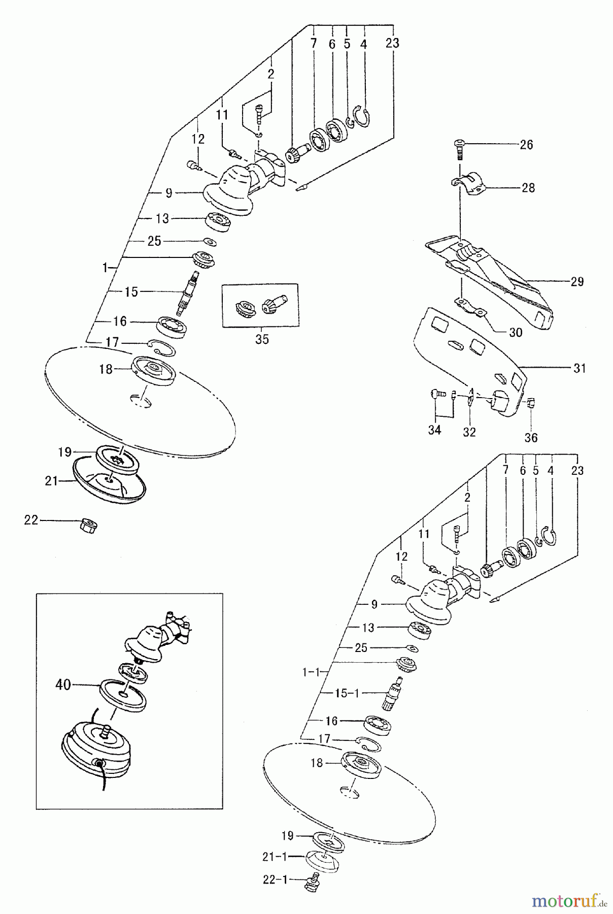 Tanaka Trimmer, Motorsensen TBC-430PF - Tanaka Brush Cutter Gear Case, Safety Guard