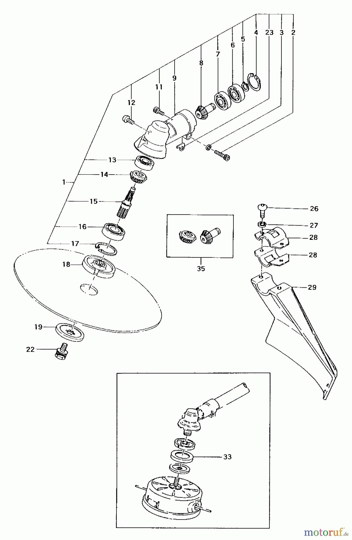Tanaka Trimmer, Motorsensen TBC-4500 - Tanaka Brush Cutter Gear Case