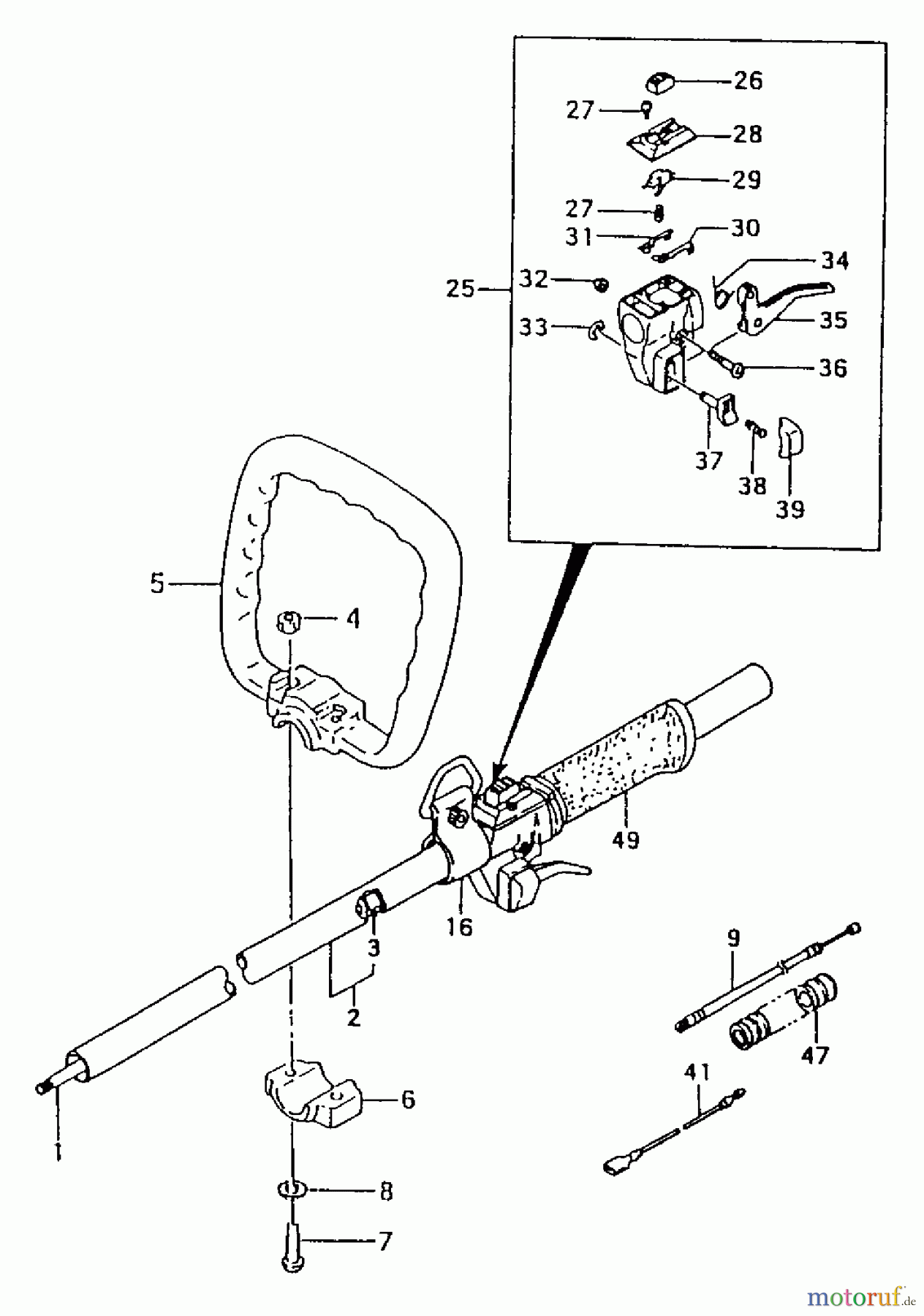  Tanaka Trimmer, Motorsensen TBC-4501 - Tanaka Brush Cutter Handle