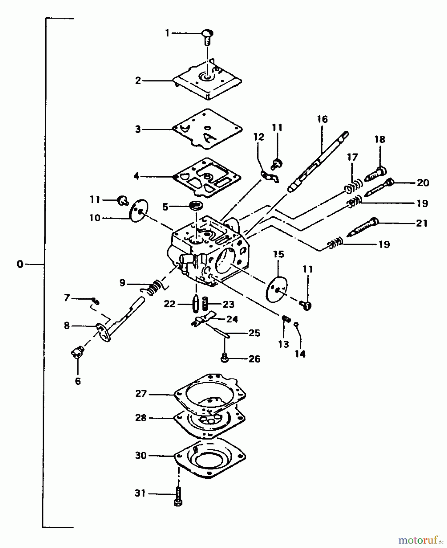 Tanaka Trimmer, Motorsensen TBC-500 - Tanaka Brush Cutter Carburetor