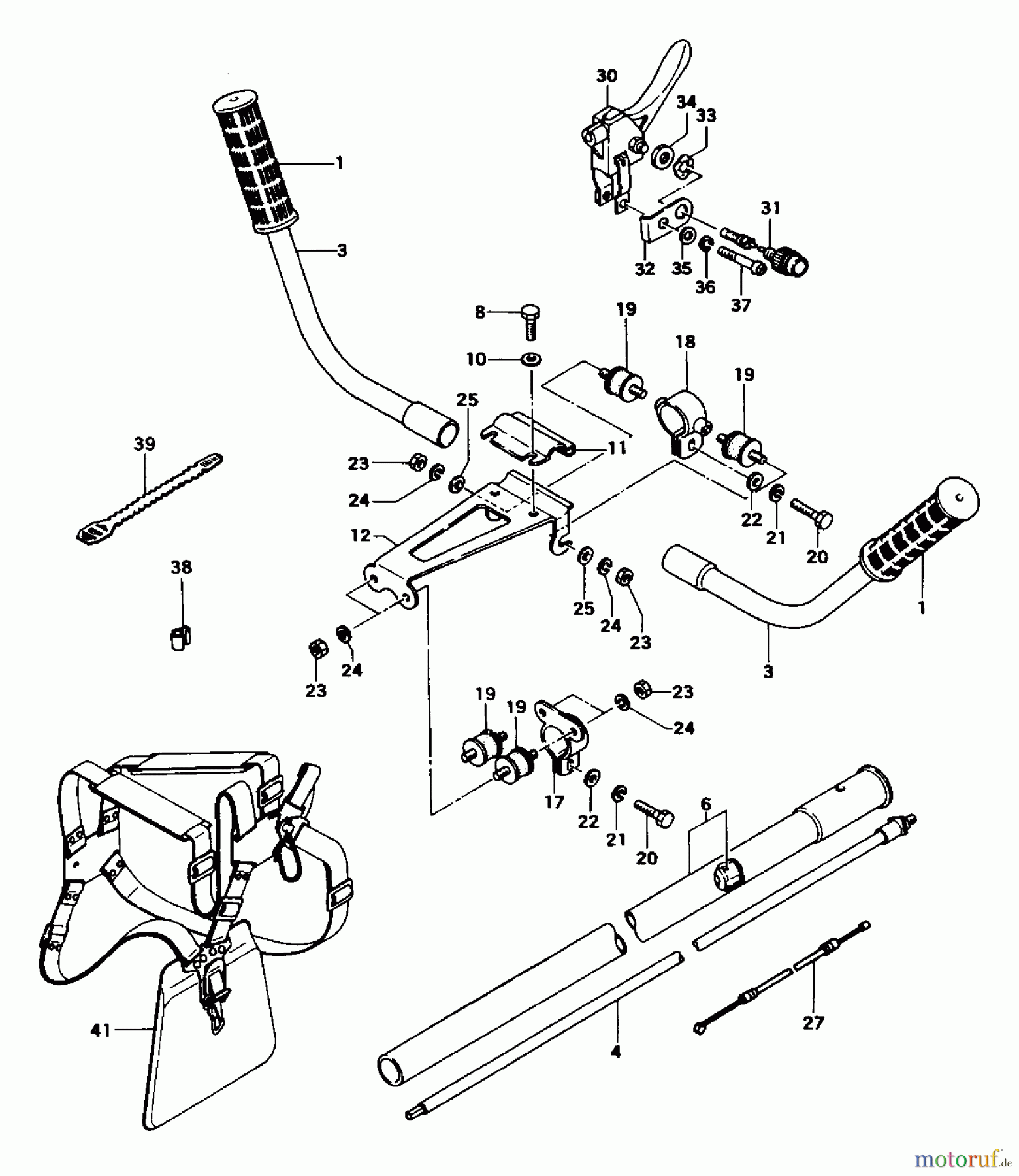 Tanaka Trimmer, Motorsensen TBC-501 - Tanaka Trimmer / Brush Cutter Handle
