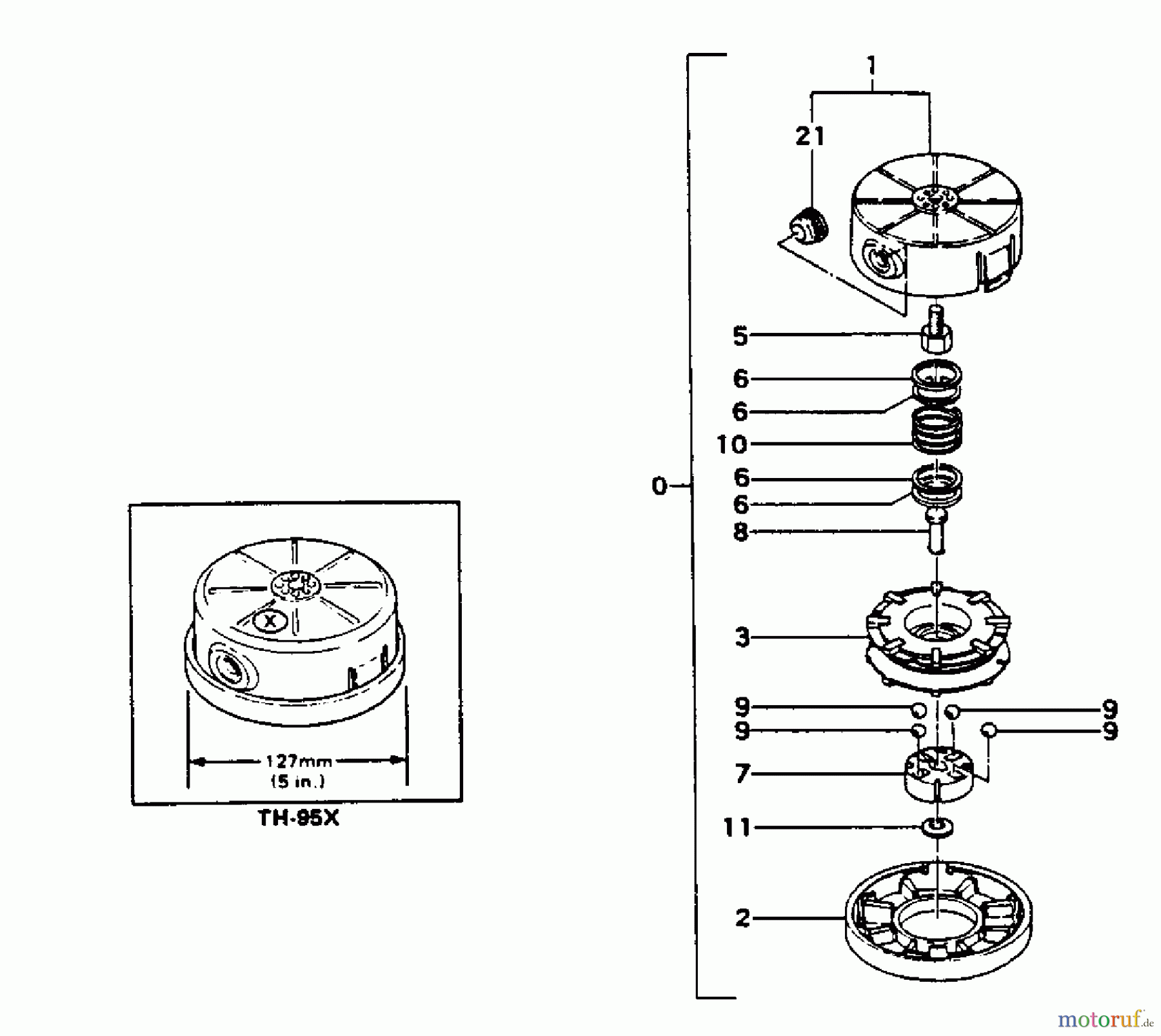 Tanaka Trimmer, Motorsensen TBC-5500 - Tanaka Trimmer / Brush Cutter Cutting Head, TH-95H