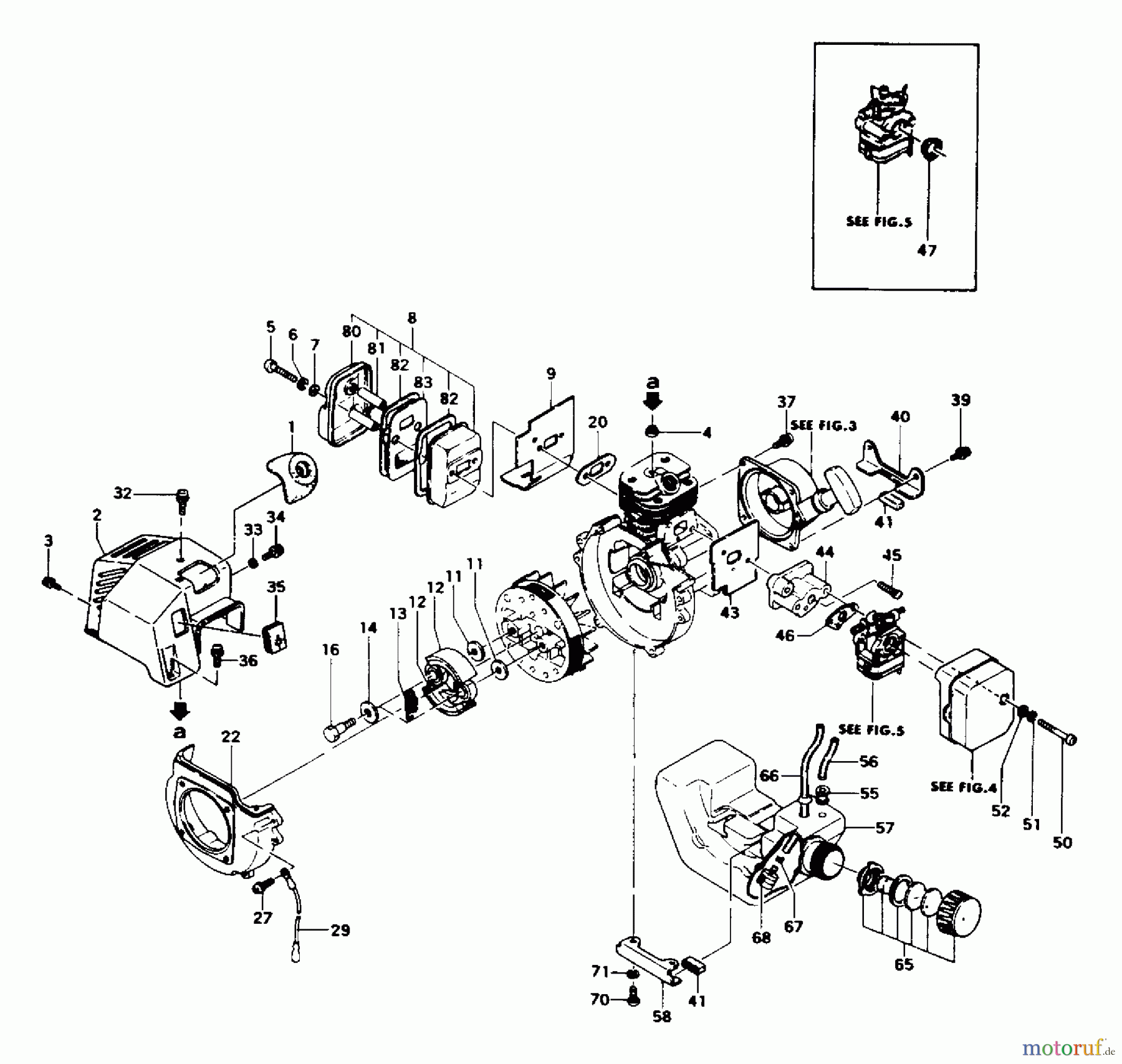 Tanaka Trimmer, Motorsensen TST-218 - Tanaka Telescopic Shaft Trimmer Engine Components