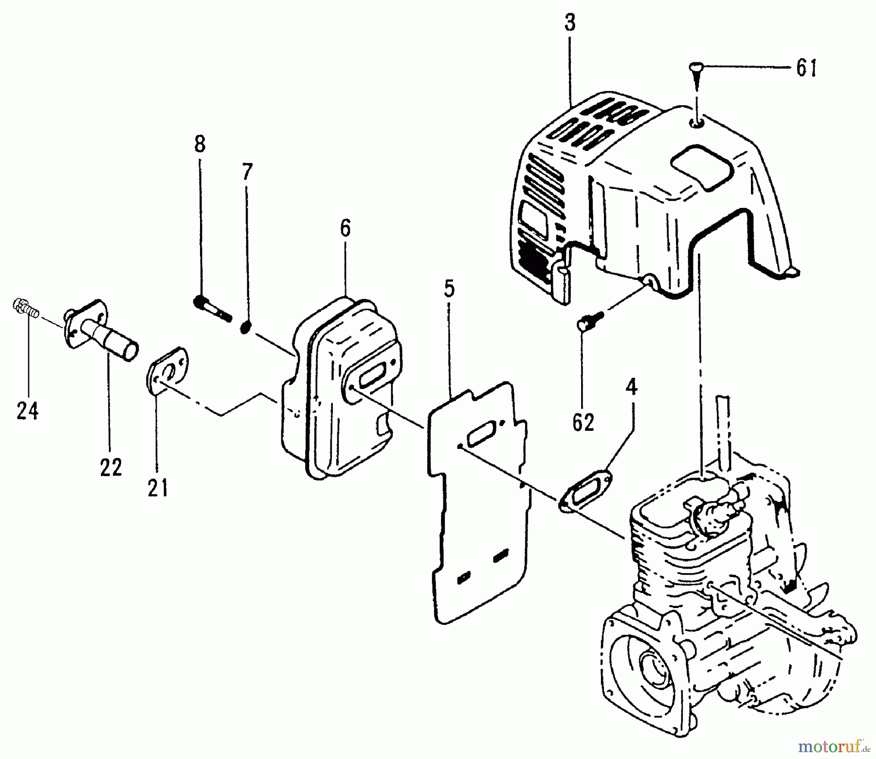 Tanaka Wasser Pumpen TCP-210 - Tanaka Centrifugal Pump Muffler & Engine Cover