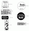 Tanaka TED-210 - Gas Drill Ersatzteile Decals
