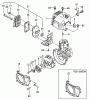 Tanaka TED-262 - Portable Gas Drill Ersatzteile Muffler, Clutch & Cover