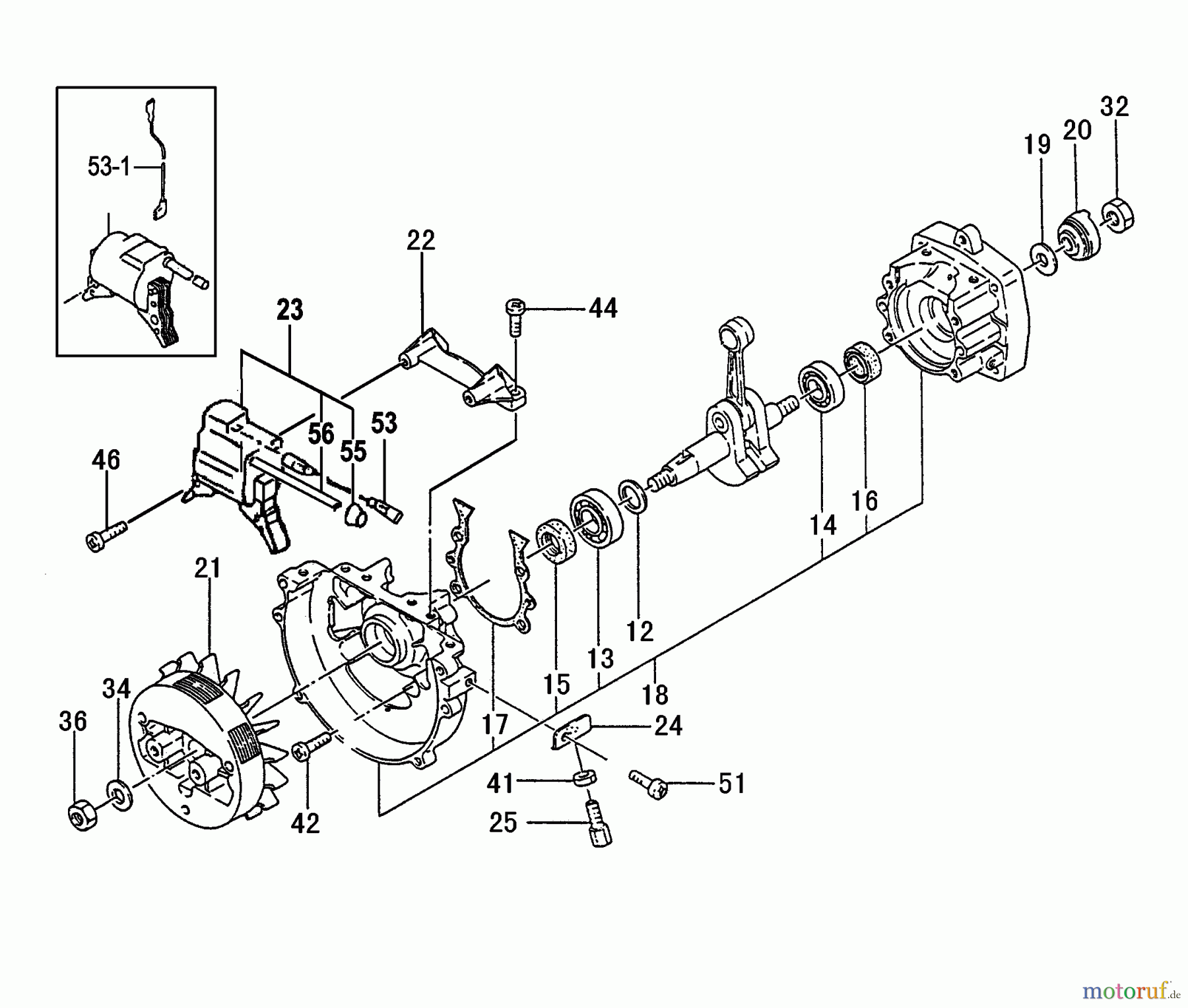 Tanaka Erdbohrer TED-262R - Tanaka Engine Drill W/Reverse Crankcase, Flywheel, Ignition