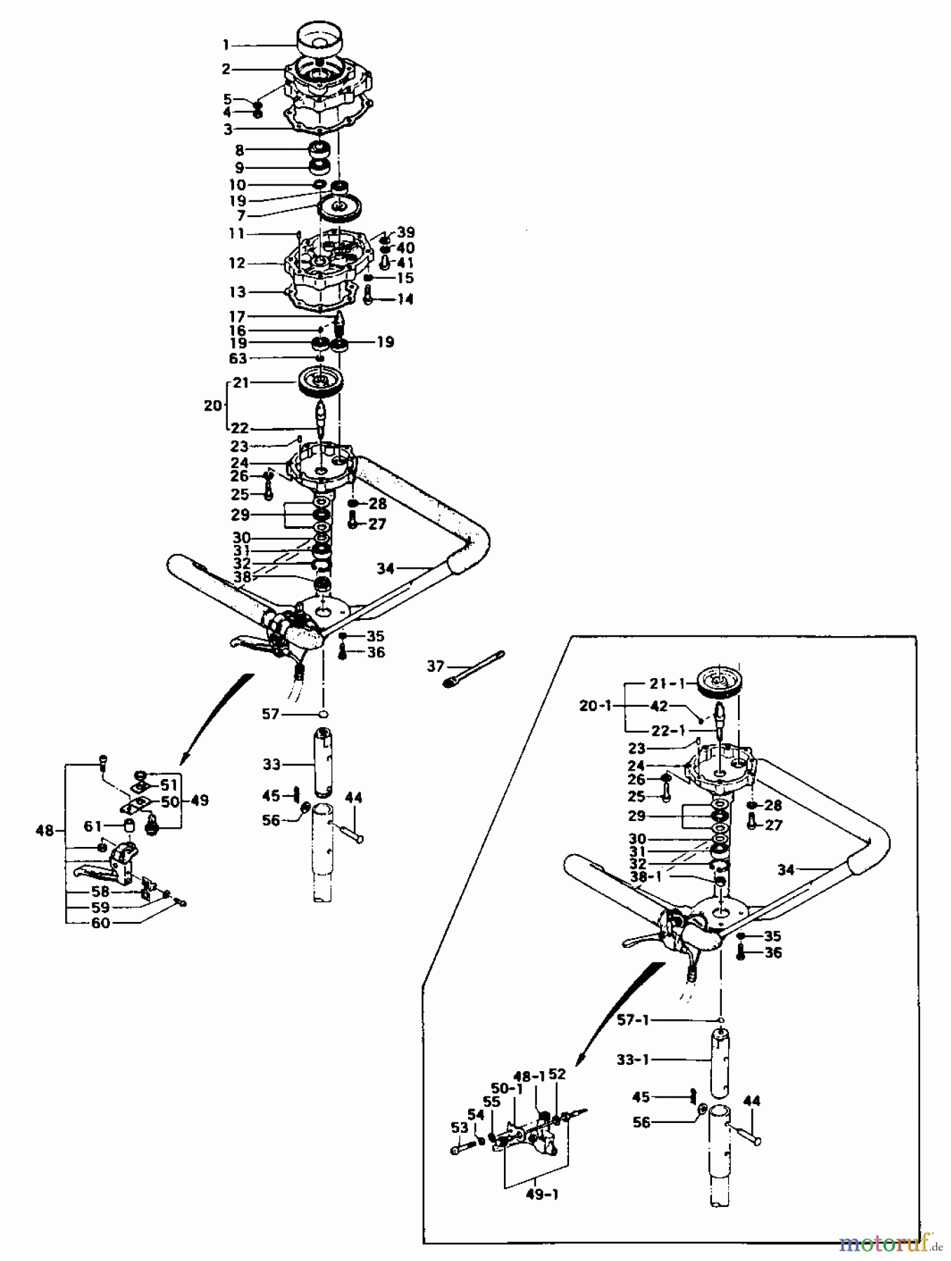 Tanaka Erdbohrer TIA-305 - Tanaka Power Auger Gear Case & Handle