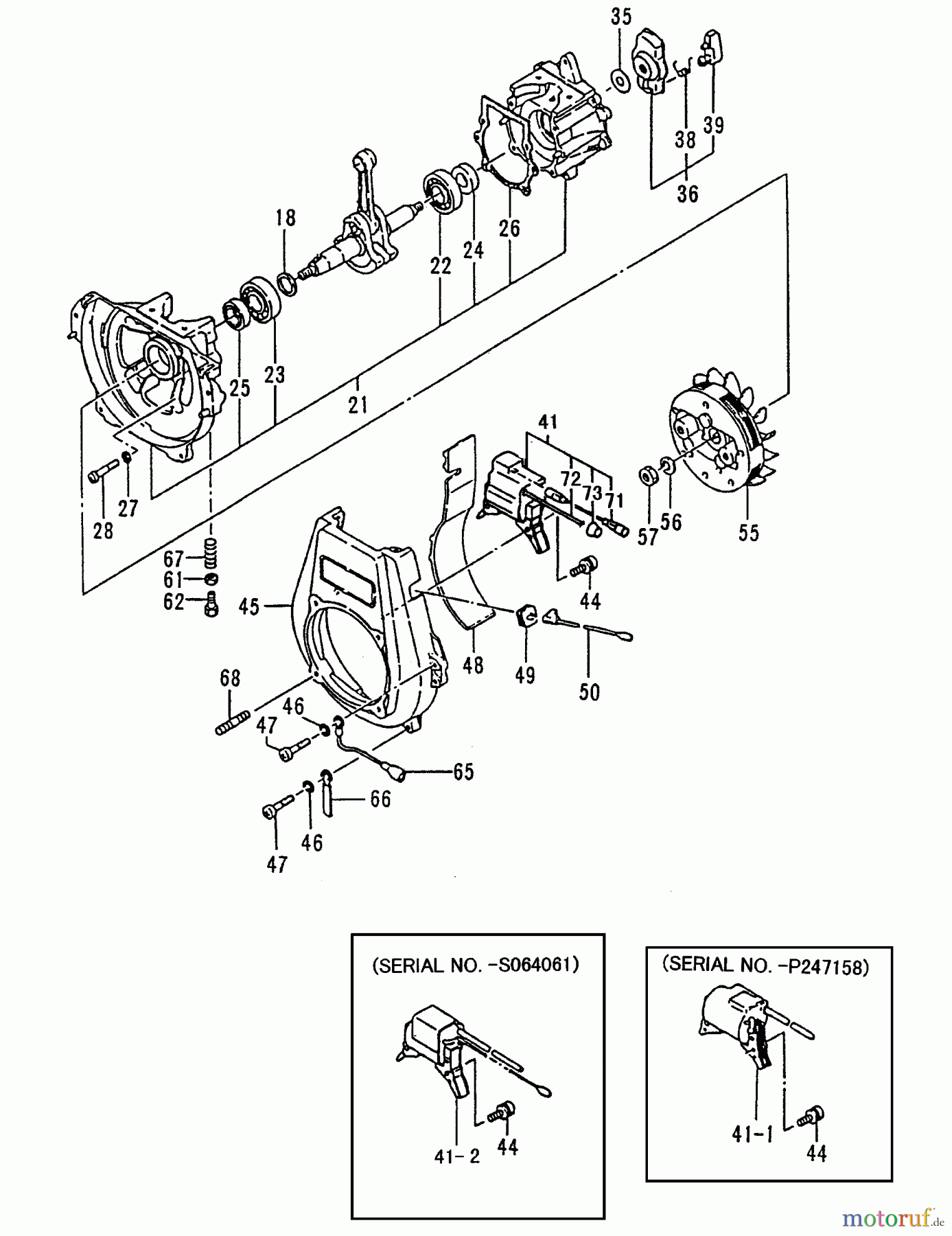 Tanaka Erdbohrer TIA-340 - Tanaka Power Auger Crankcase, Ignition, Flywheel