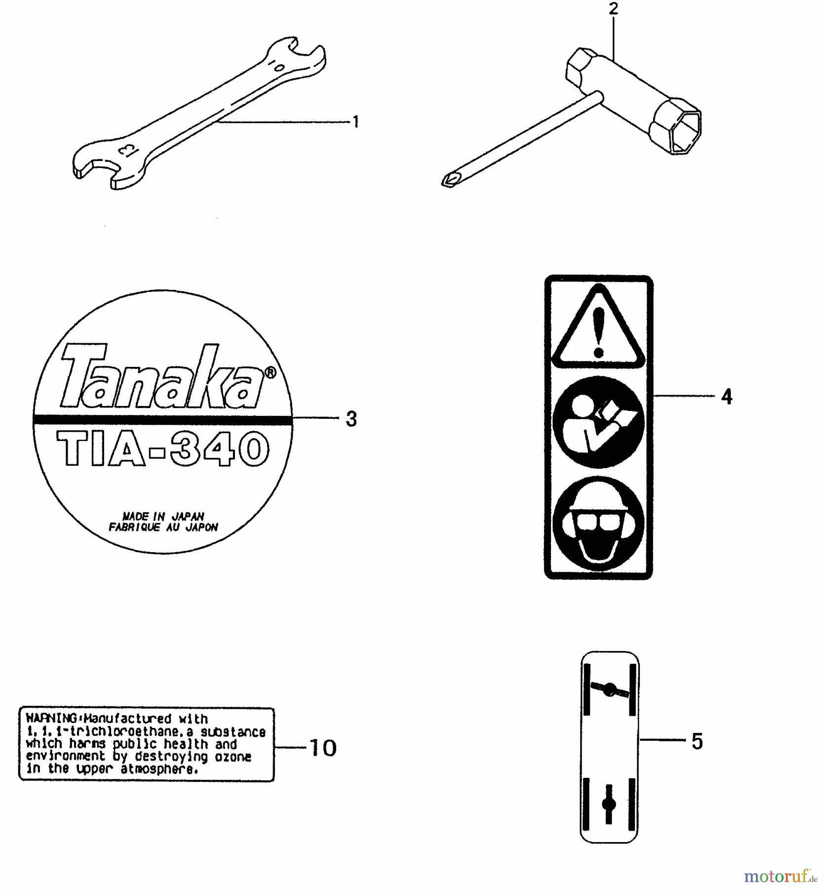  Tanaka Erdbohrer TIA-340 - Tanaka Power Auger Decals & Tools