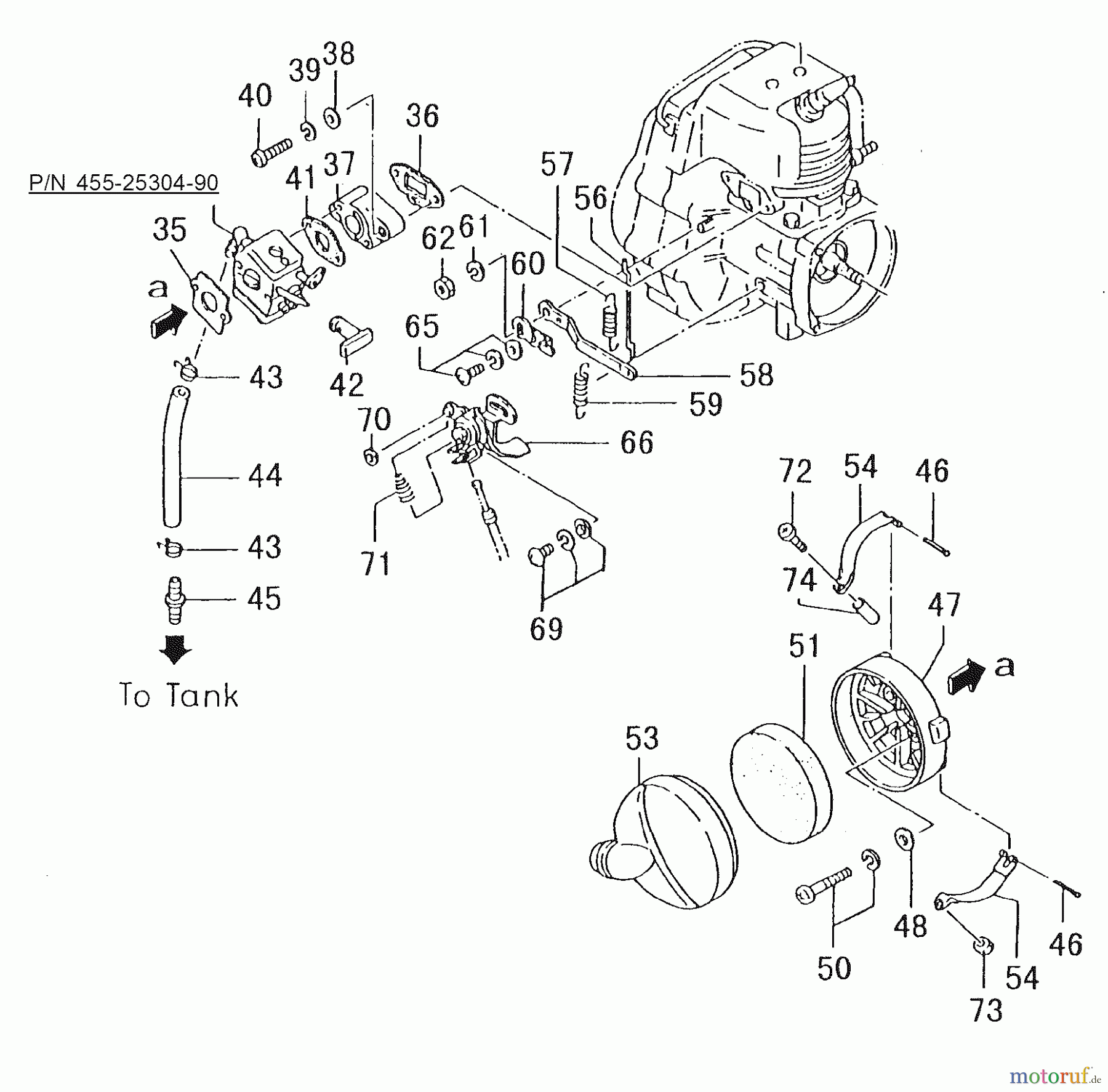 Tanaka Kantenschneider TLE-550 - Tanaka Walk-Behind Edger Air Cleaner, Carburetor