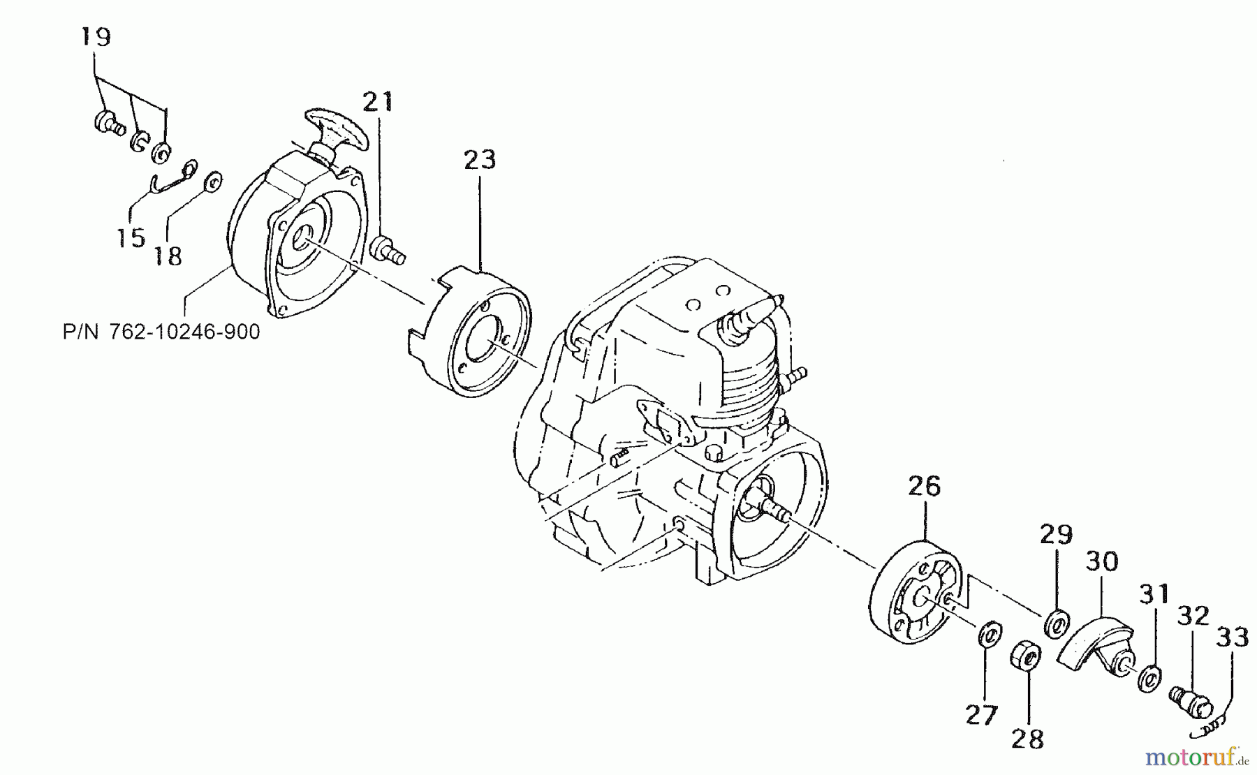 Tanaka Kantenschneider TLE-550 - Tanaka Walk-Behind Edger Clutch Case, Recoil Starter