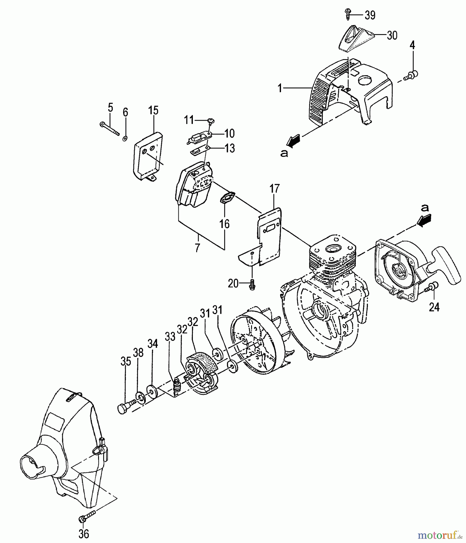  Tanaka Kantenschneider TPE-250PF - Tanaka Portable Edger Clutch, Muffler, Engine Cover