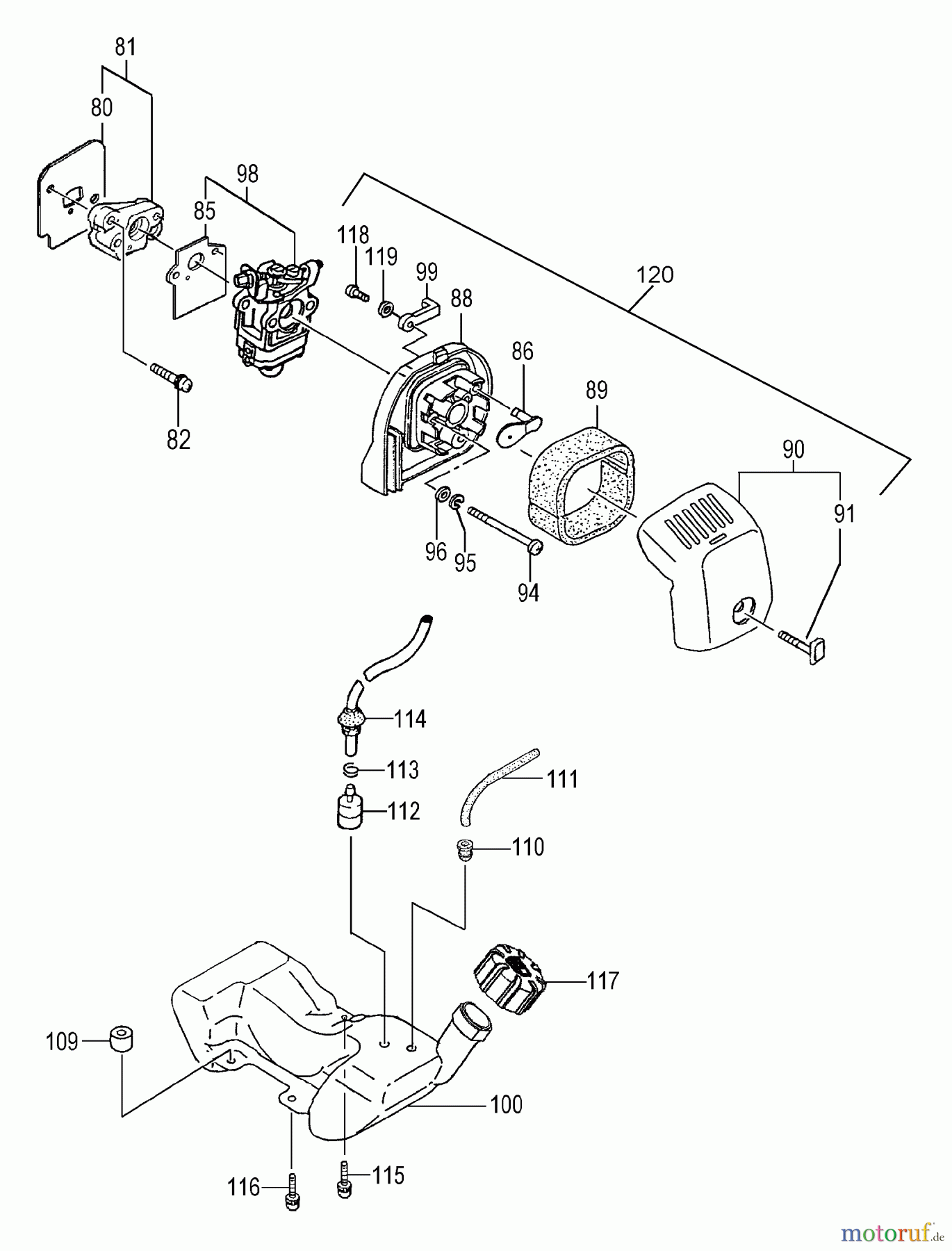 Tanaka Motoren PF-2500 - Tanaka Utility / Scooter Engine Fuel System