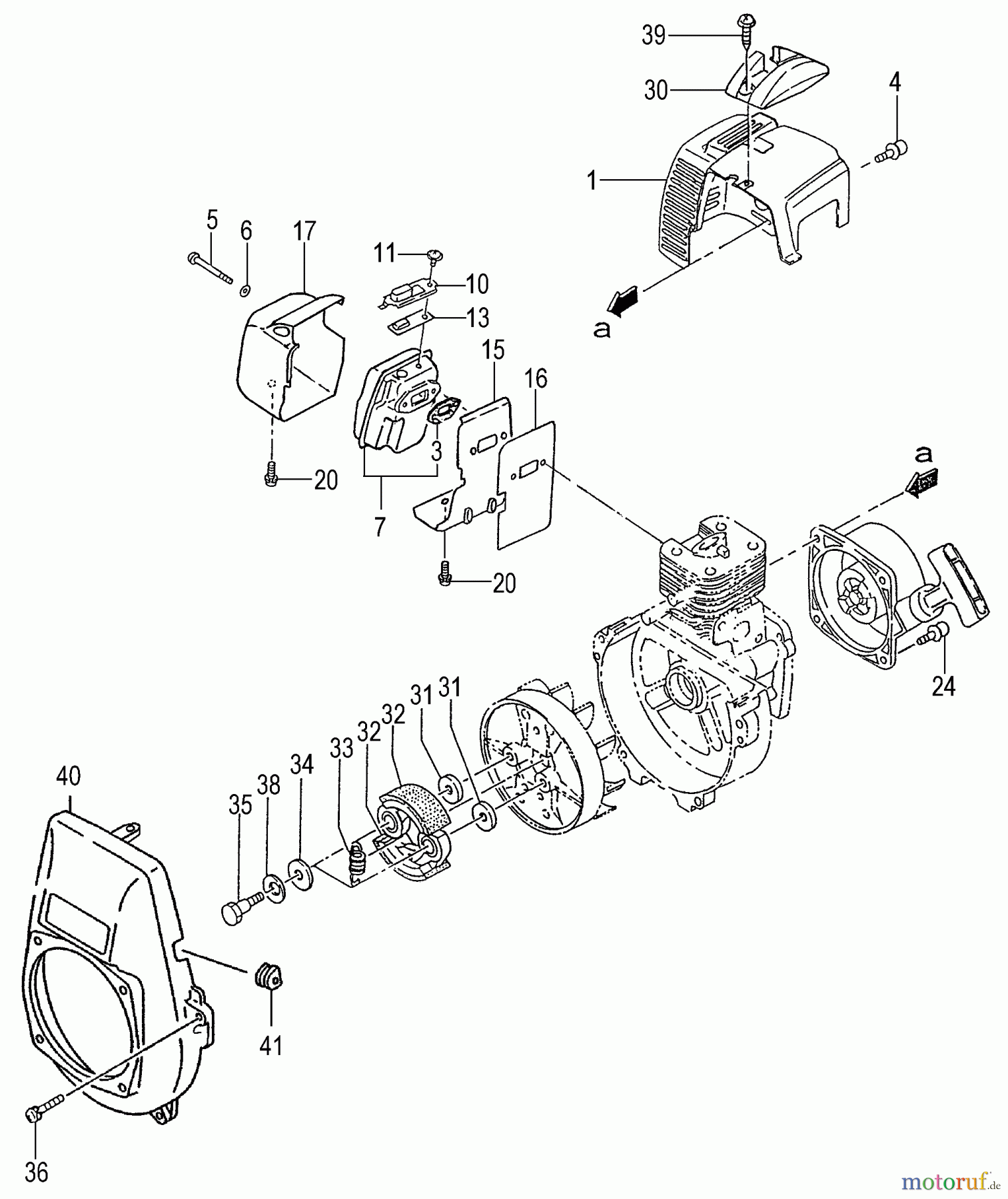  Tanaka Motoren PF-2600 - Tanaka Utility / Scooter Engine Clutch, Muffler, Engine Cover