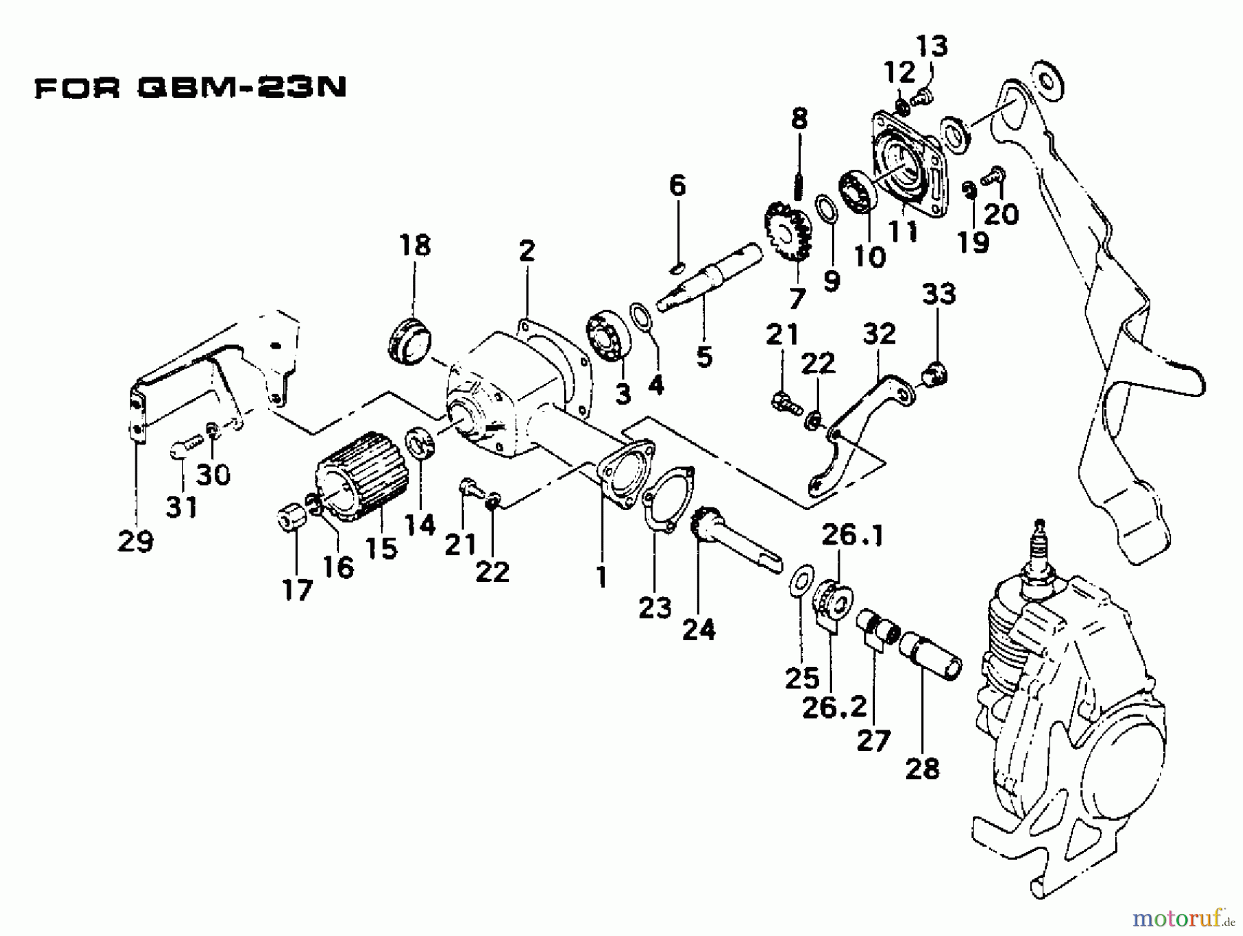  Tanaka Motoren QBM-23N - Tanaka Bicycle Engine Gear Case