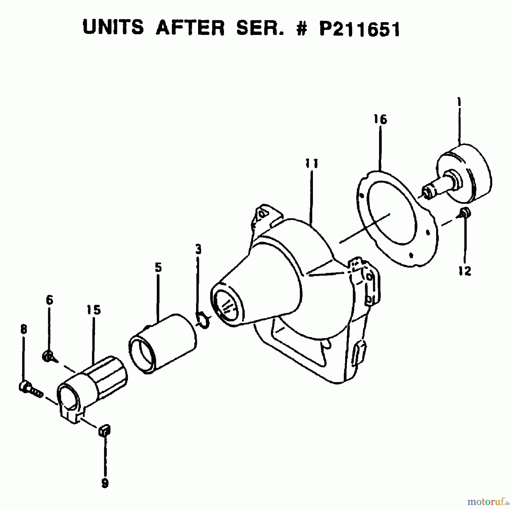 Tanaka Motoren Weber - Tanaka Weber Vibrating Wet Screed Engine Clutch Case - Units After Ser. # P211651