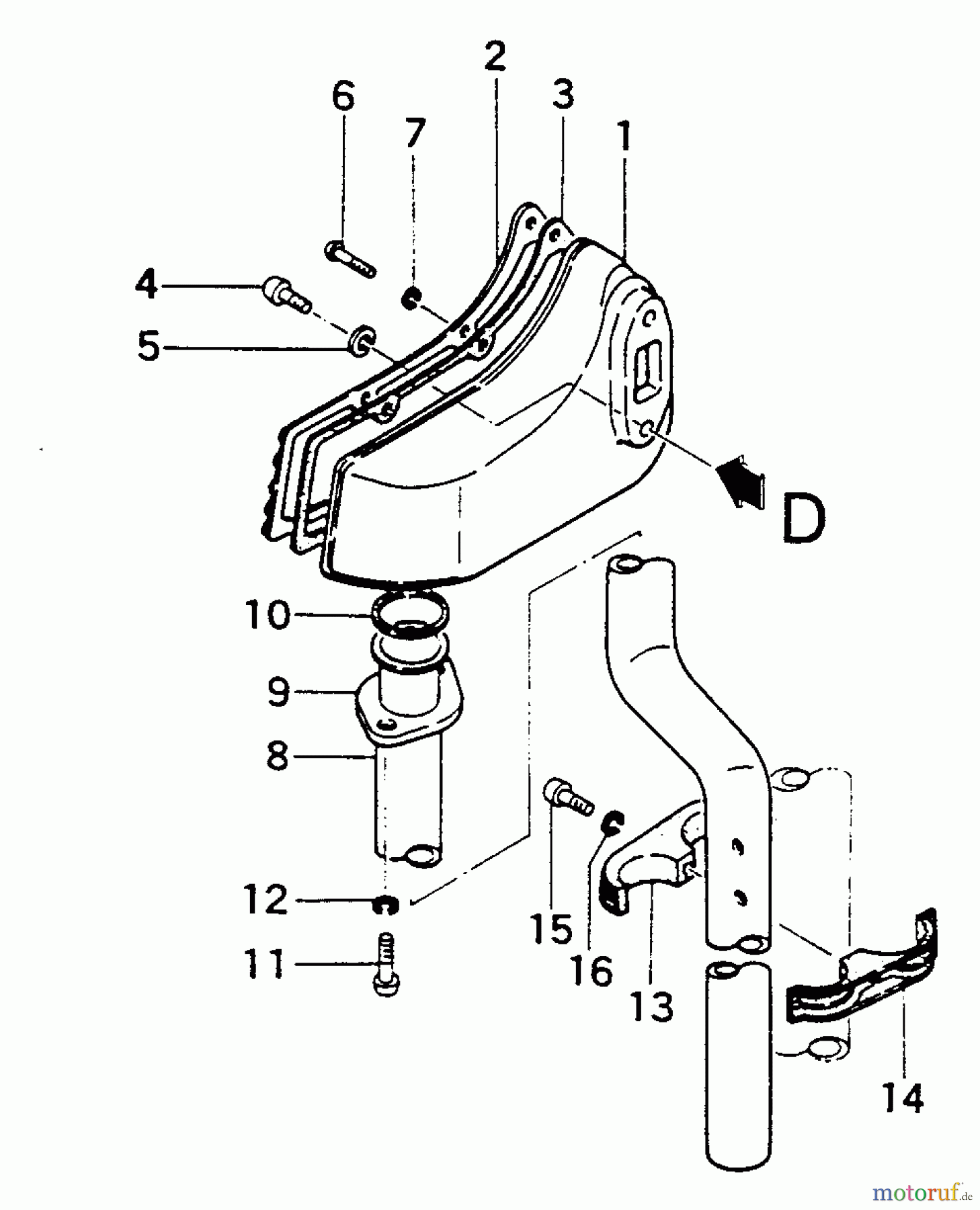 Tanaka Botsmotoren TOB-25 - Tanaka 2.5HP Outboard Motor Muffler