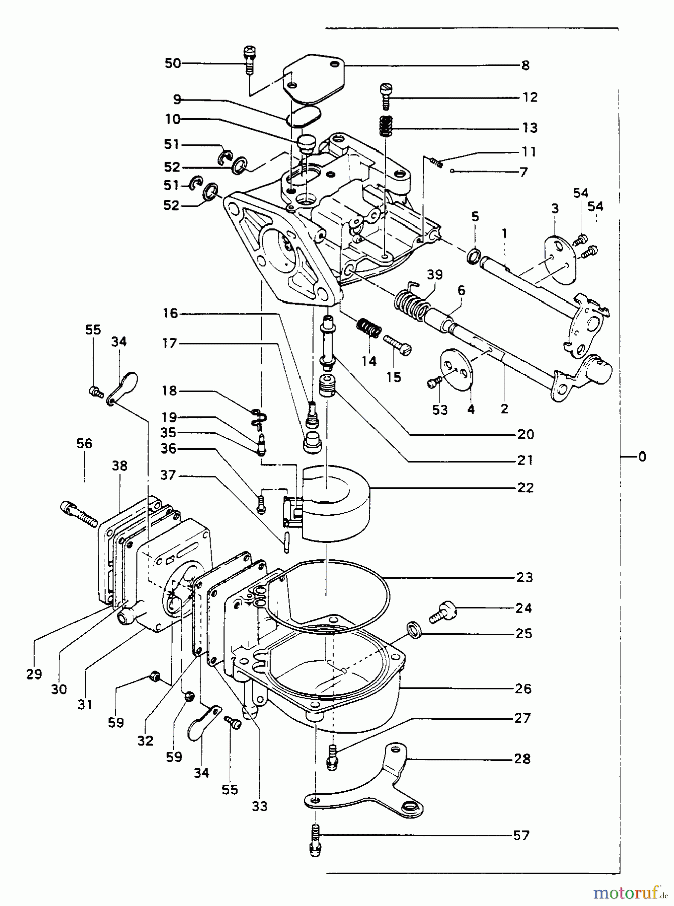  Tanaka Botsmotoren TOB-550 - Tanaka 5.5HP Outboard Motor Carburetor