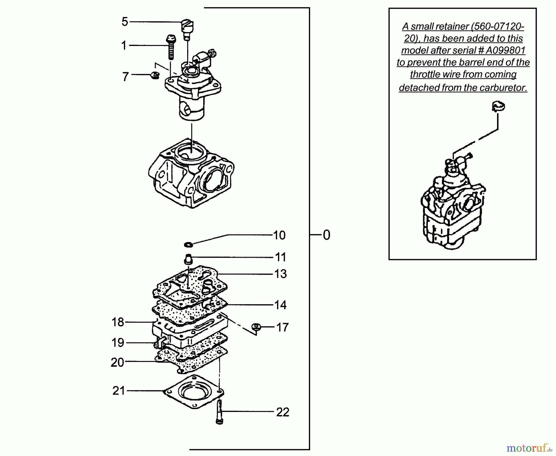 Tanaka Heckenscheeren HTD-2520PF - Tanaka Hedge Trimmer Carburetor