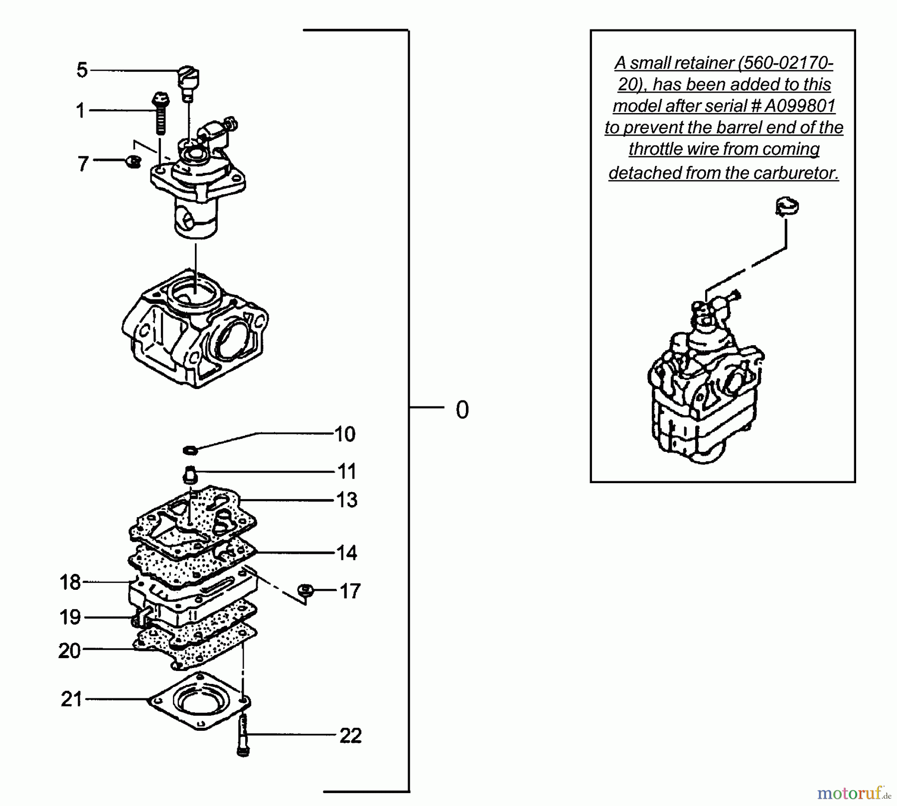 Tanaka Heckenscheeren THT-210S - Tanaka Hedge Trimmer Carburetor