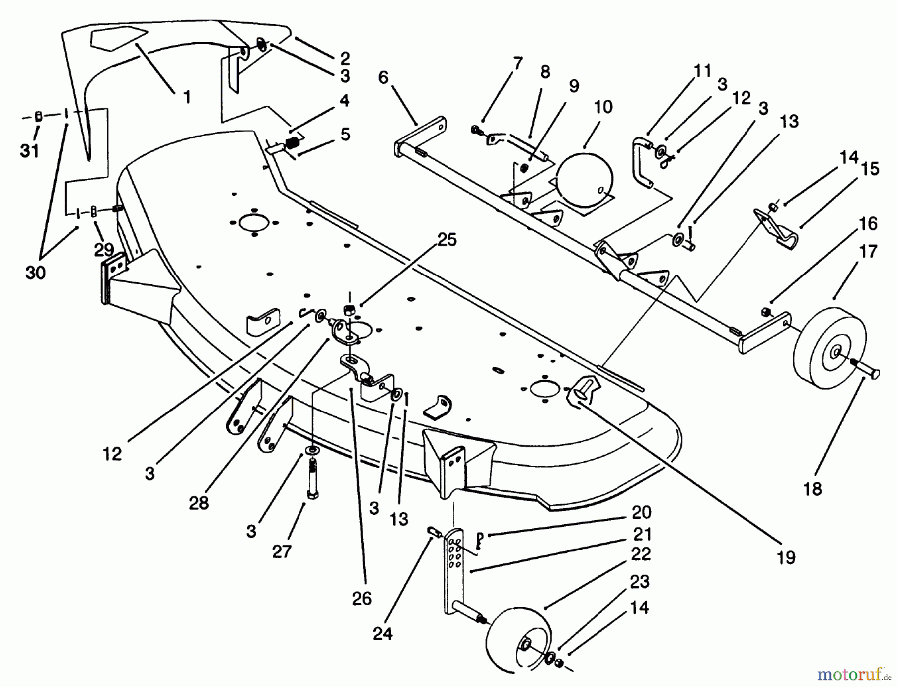 Toro Neu Mowers, Deck Assembly Only 05-48SS01 - Toro 48