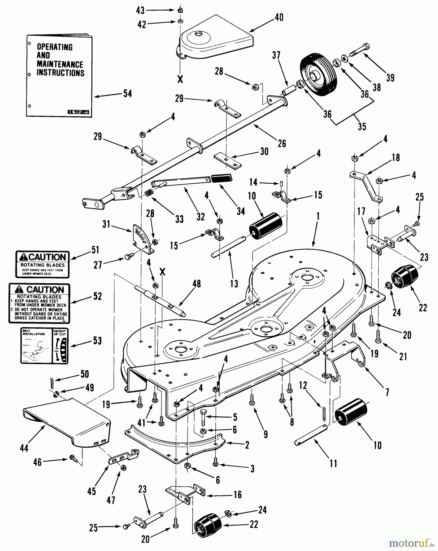 Toro Neu Mowers, Deck Assembly Only 05-48SY01 - Toro 48