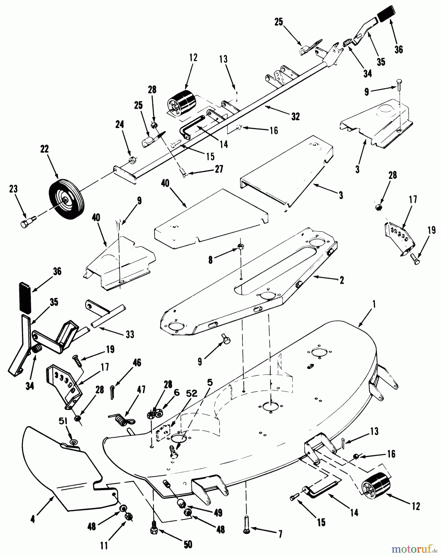 Toro Neu Mowers, Deck Assembly Only 15-48SC03 - Toro 48
